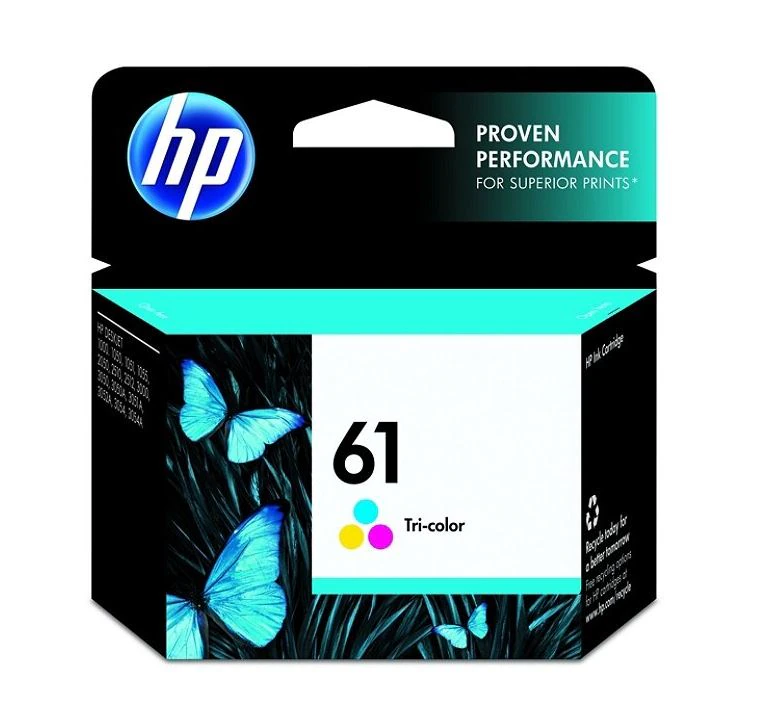 HP 61 Tricolor Original Ink Cartridge, CH562WN#140