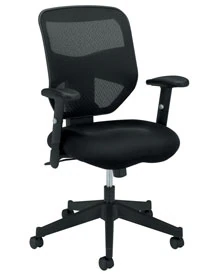 Basyx VL531 High-Back Mesh Fabric Task Chair, Black, Each