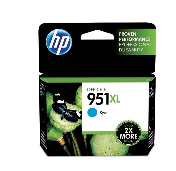 HP 951XL Cyan Original Ink Cartridge, CN046AN