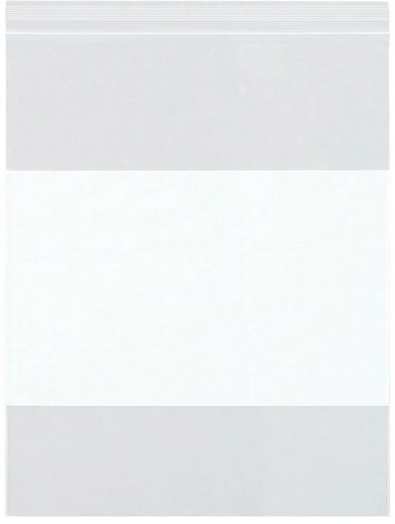 4x6 2-Mil White Block Reclosable Poly Bags, 1000/Box