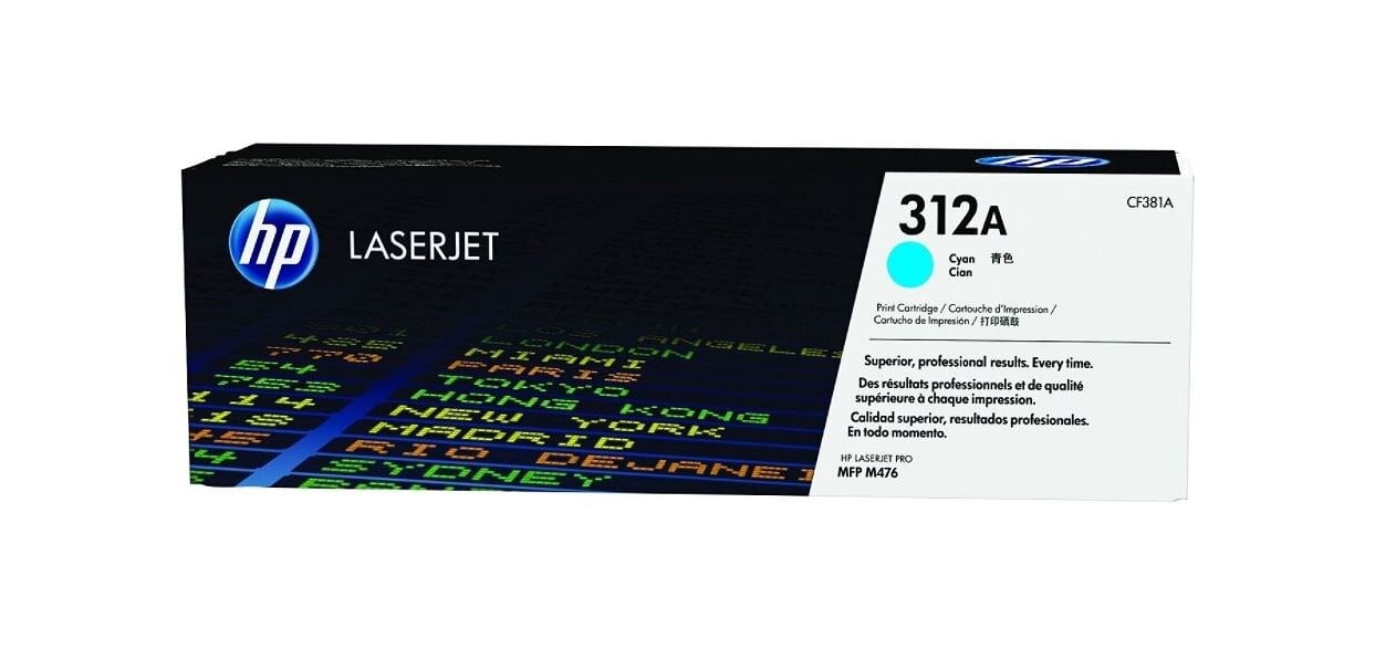 HP 312A Cyan Toner Cartridge (CF381A)