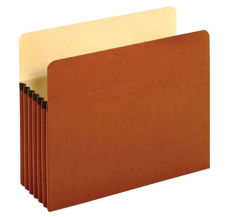 Esselte Pendaflex File Pocket Letter, 5.25" Expansion, 8.5" x 11", Brown, 10/Box