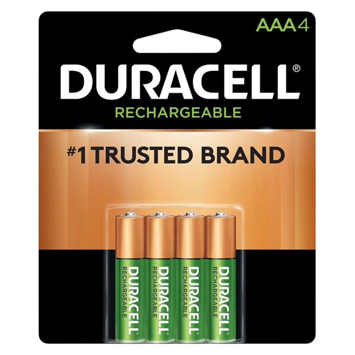 Duracell NiMH AAA Rechargeable Batteries, 1.5V, 4/Pack, NL2400B4N001