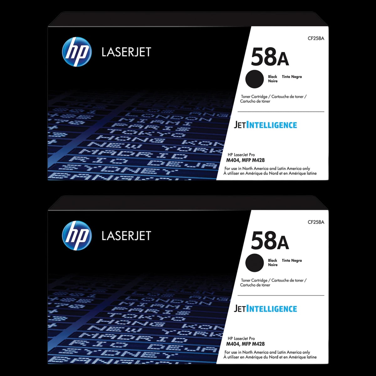 HP 58A Black Toner Cartridge, CF258A, 2/Pack