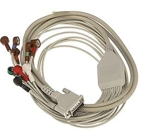 Mortara ELI 250 ECG Patient Cable, Snap 10-Wire Lead, Banana Connector, AHA