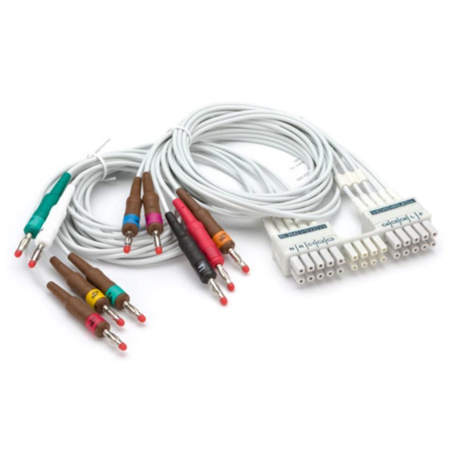 Mortara WAM/AM12 Replacement ECG Leadwire Set, Banana Plug, 10-Wire, 1/Set