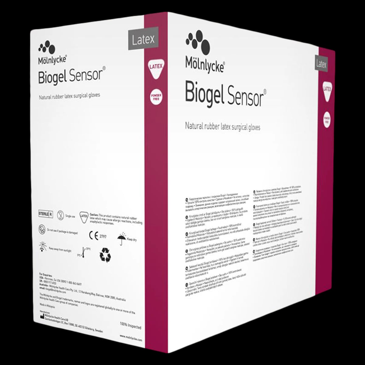 Biogel Sensor Surgical Gloves, Powder-Free, Latex, Size 8.5, Straw