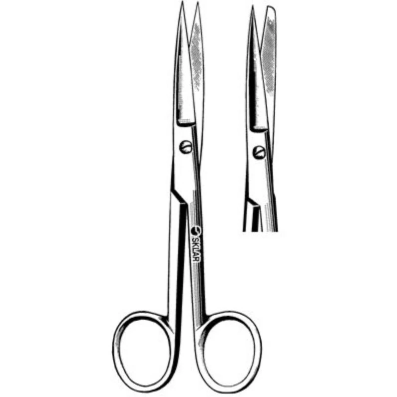 Sklar Instruments Operating Scissors, Straight, 5", Stainless Steel, Non-Sterile, Reusable, Each