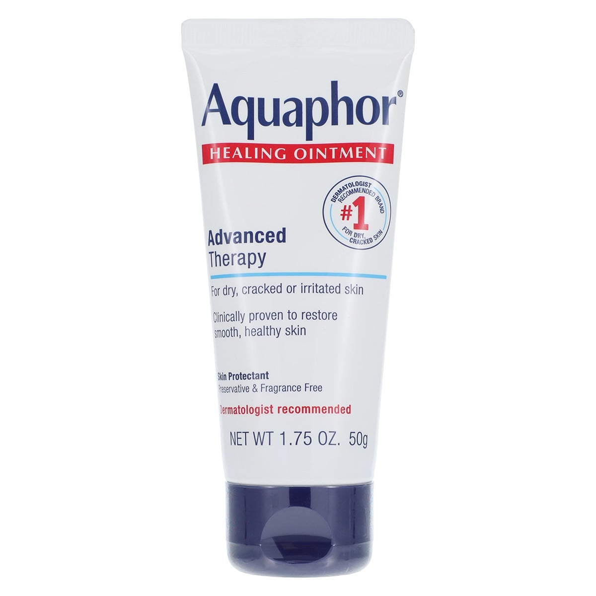 Aquaphor Healing Ointment, Petrolatum, Fragrance Free, 1.75 oz Tube