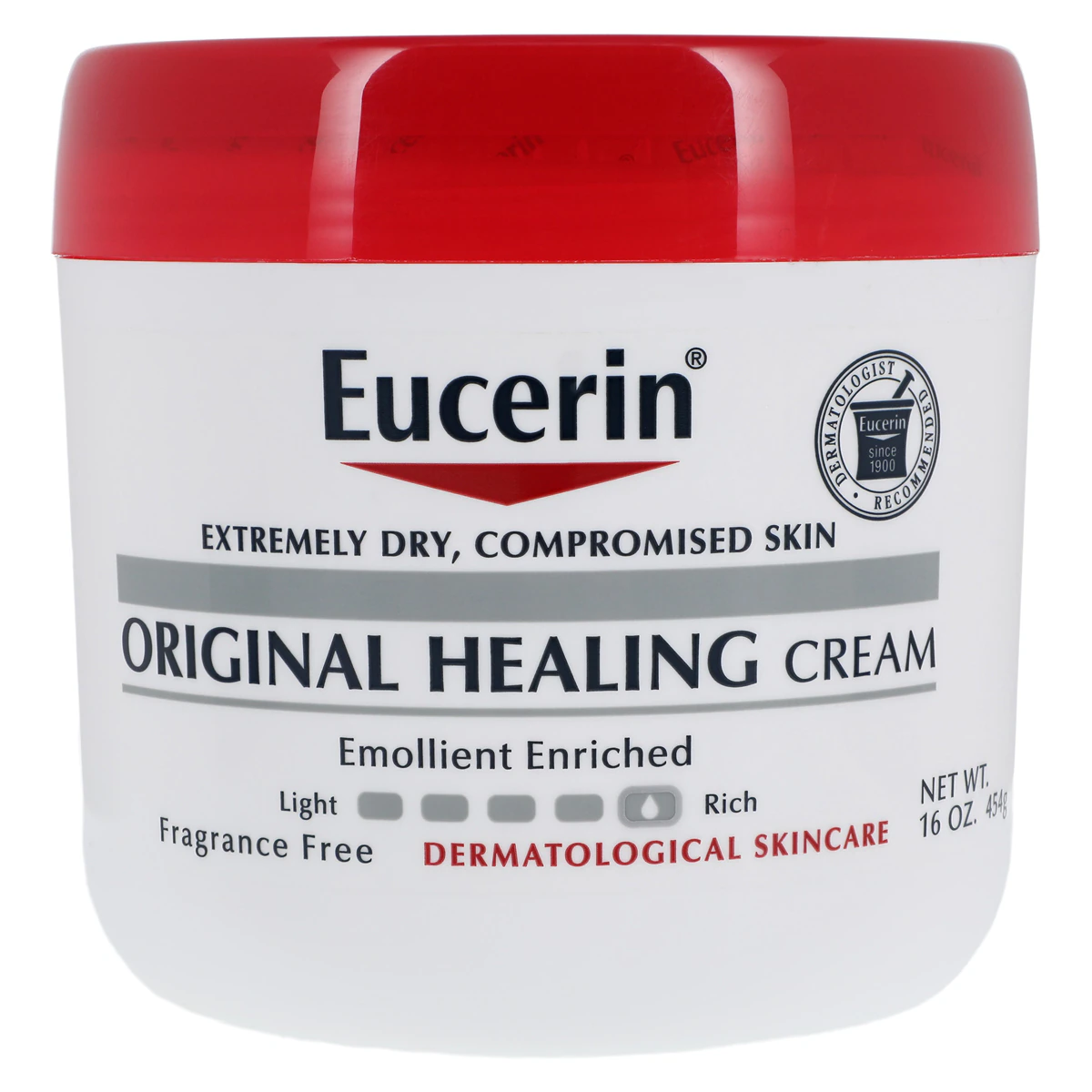 Eucerin Original Healing Cream, Fragrance Free, 16 oz Jar (1 lb)