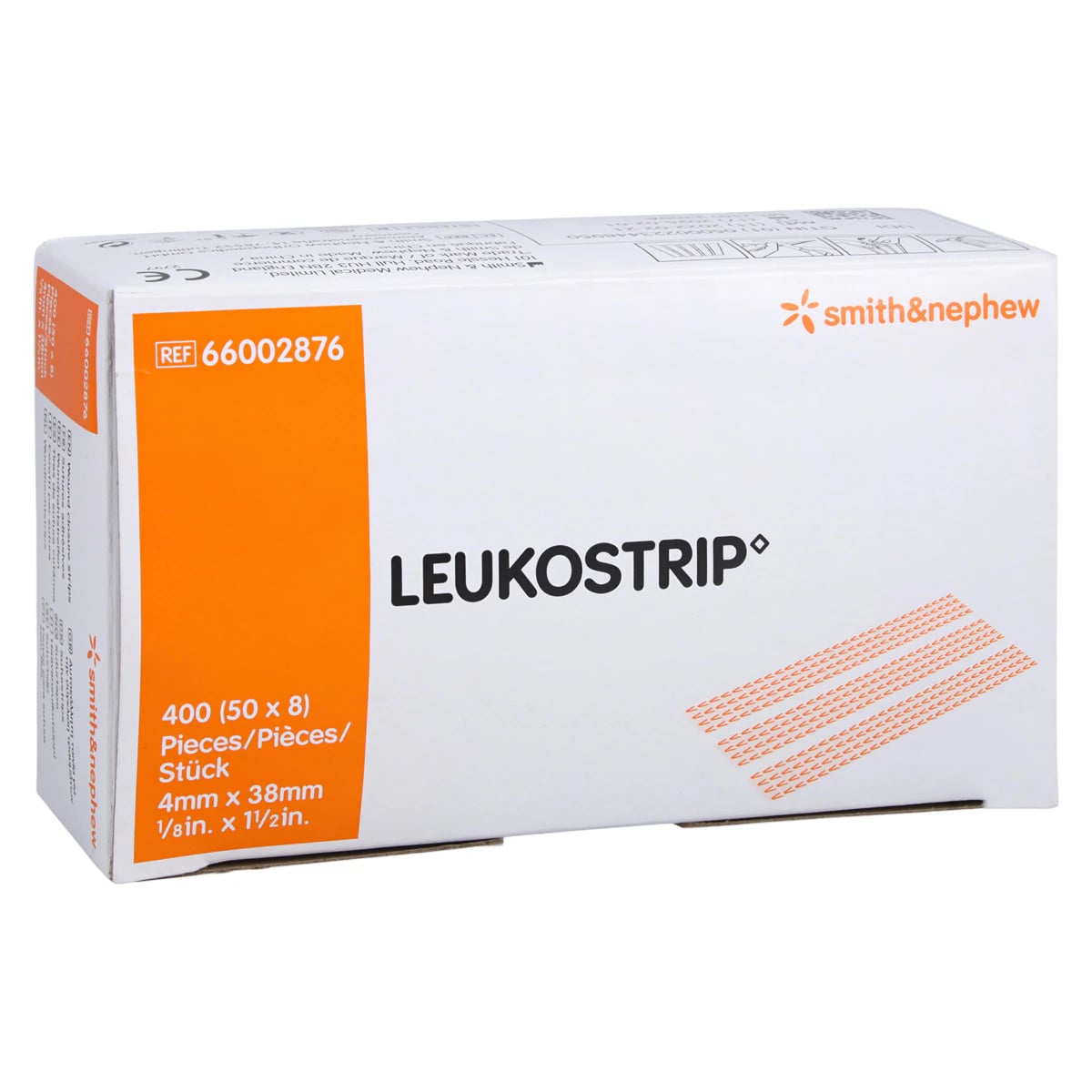 Leukostrip Skin Closure Strip, 1/8 x 1-1/2 inch, White, Sterile, Adherent, 50/Box