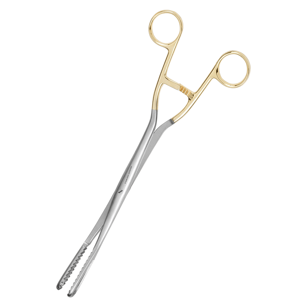 Medgyn Bierer Ovum Forceps, Slight Curve, 11" with Ratchet