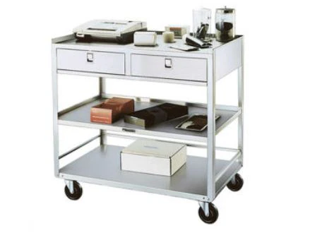 Lakeside Utility Cart, 16-3/4"W x 18-3/4"D x 35"H, 4 Casters, 2 Drawers, 01KT8PD59RG8RVBFBQ0D3YQRB3