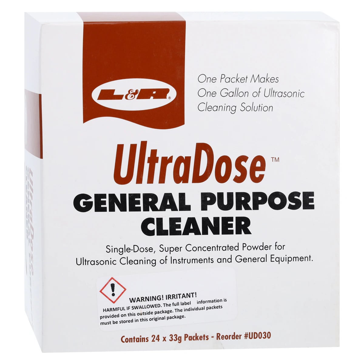 UltraDose General Purpose Ultrasonic Cleaner Powder, 1 oz Packets, 24/Box, UD030