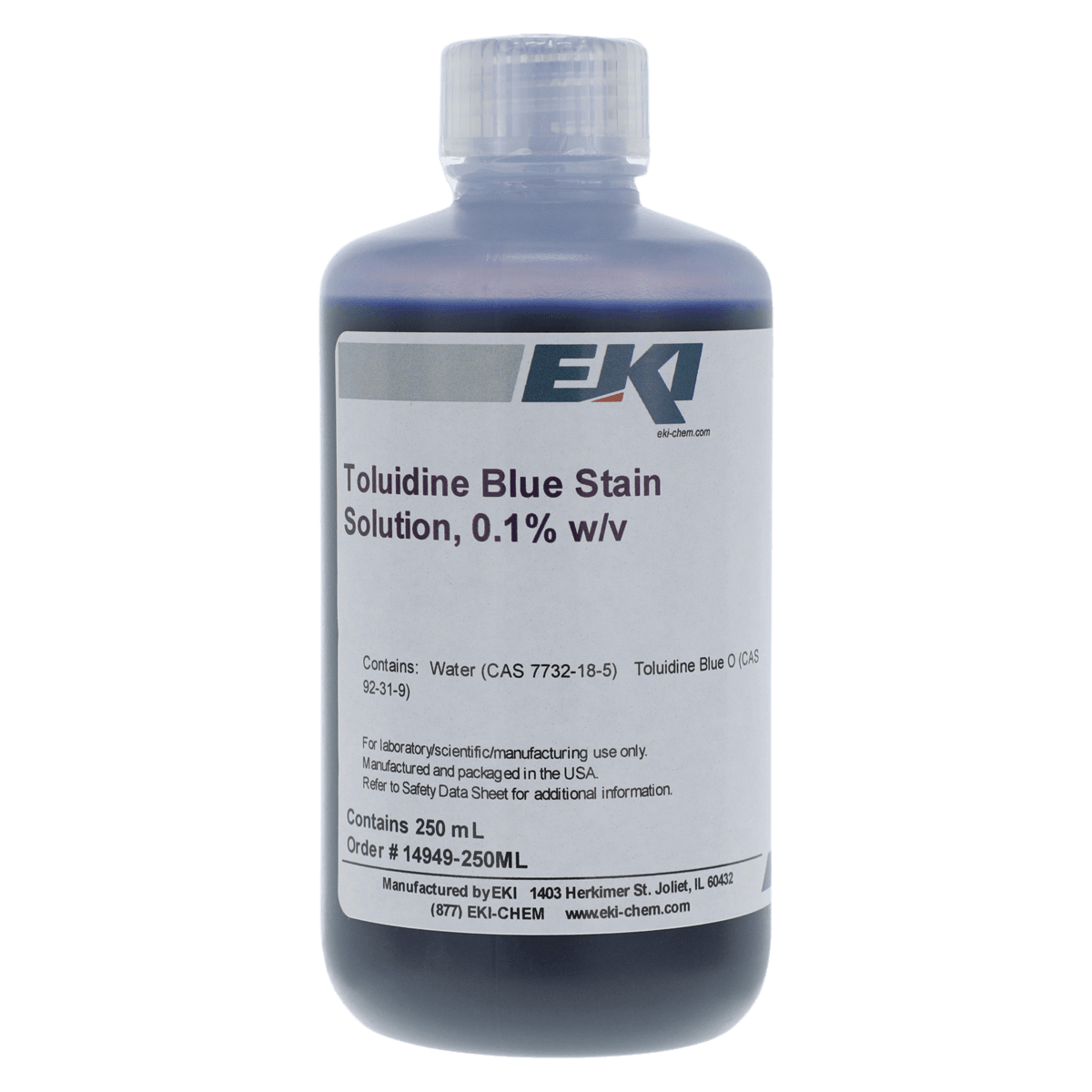 Toluidine Blue Stain Solution 0.1%, 8 oz Bottle