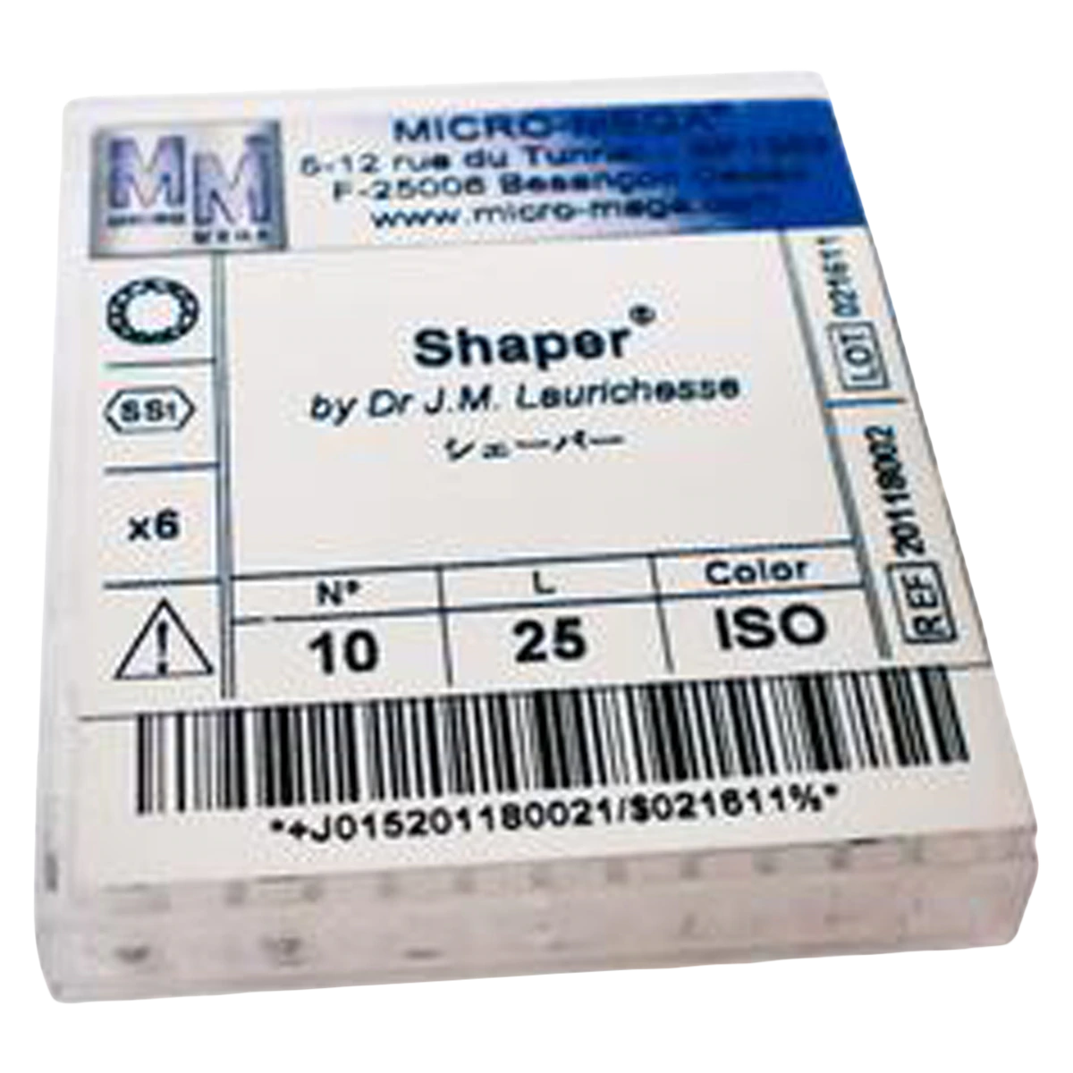 Medidenta Shaper-Sonic 25mm Rotary File, Size 10, Purple, Stainless Steel, 6/Pk