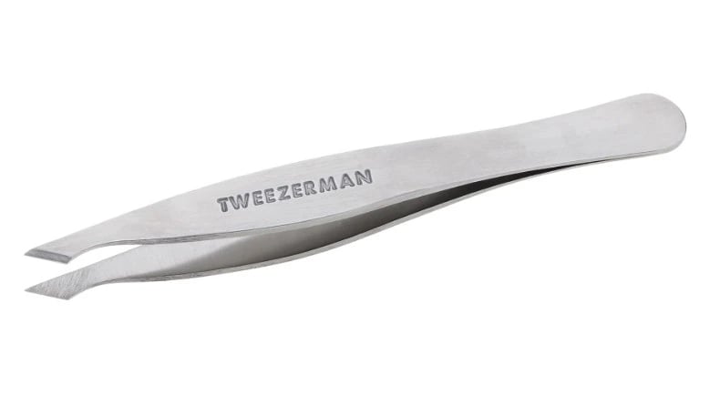 Tweezerman Pointed Slant Tweezer Forceps, Stainless Steel, 3/Pack