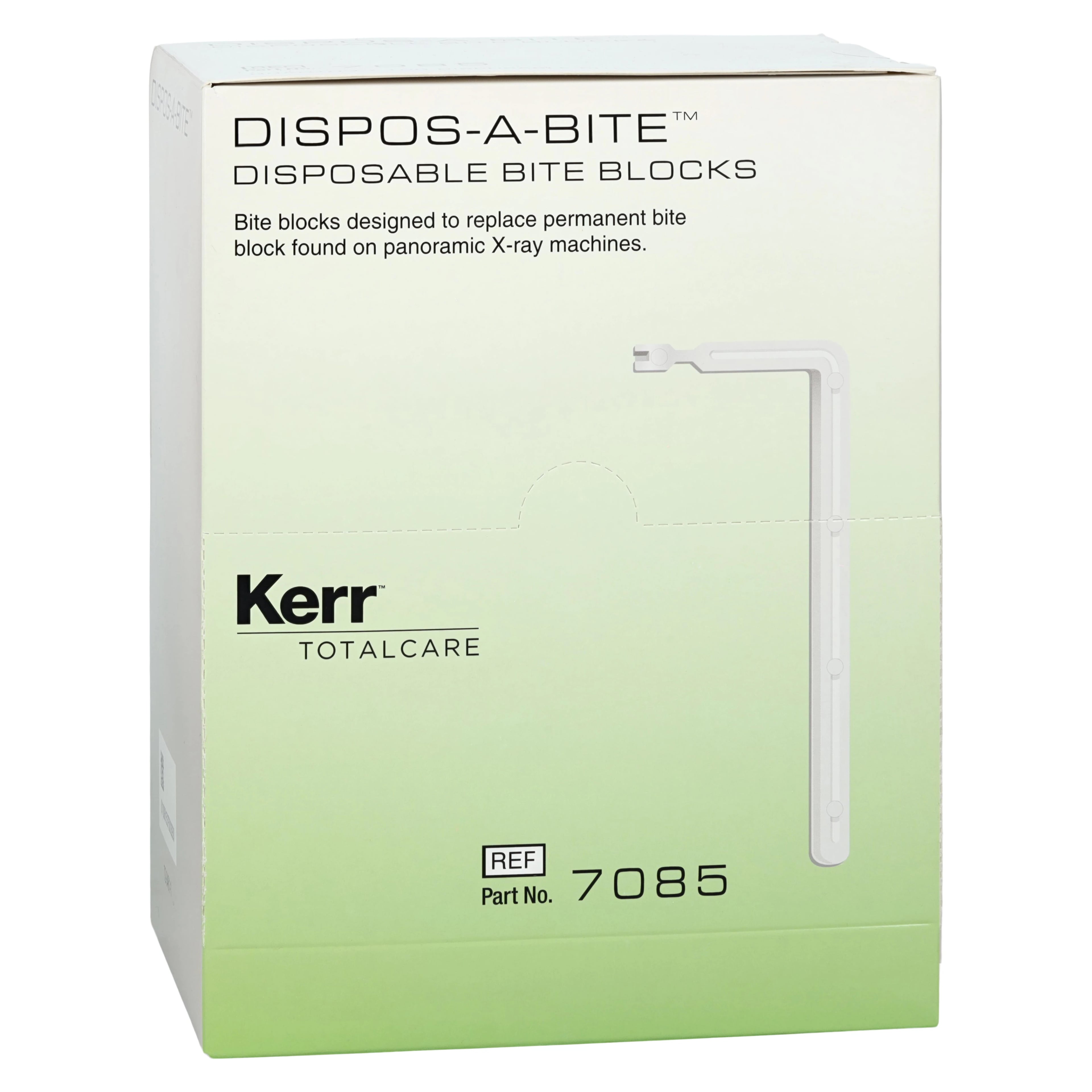 Kerr Dispos-a-Bite Disposable Bite Block for Yoshida/Kaycor Panoura, White, 100/Box, #7085C