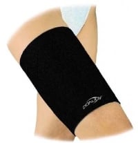 DonJoy Compression Support Thigh Sleeve, Black, Medium (18.5-21")