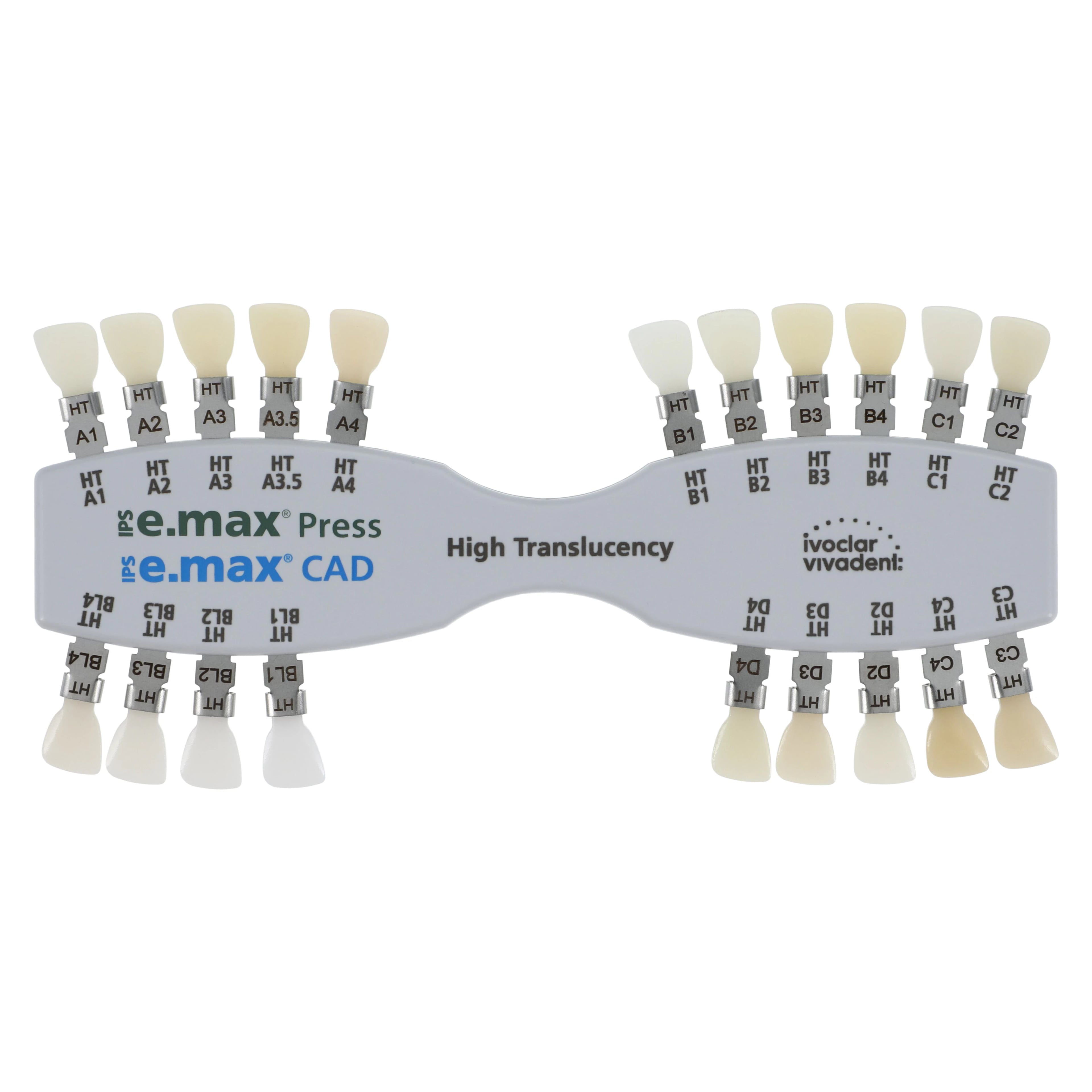 IPS e.max® Press/CAD Shade Guide - High Translucency (HT), 20 Shade Tabs, Each