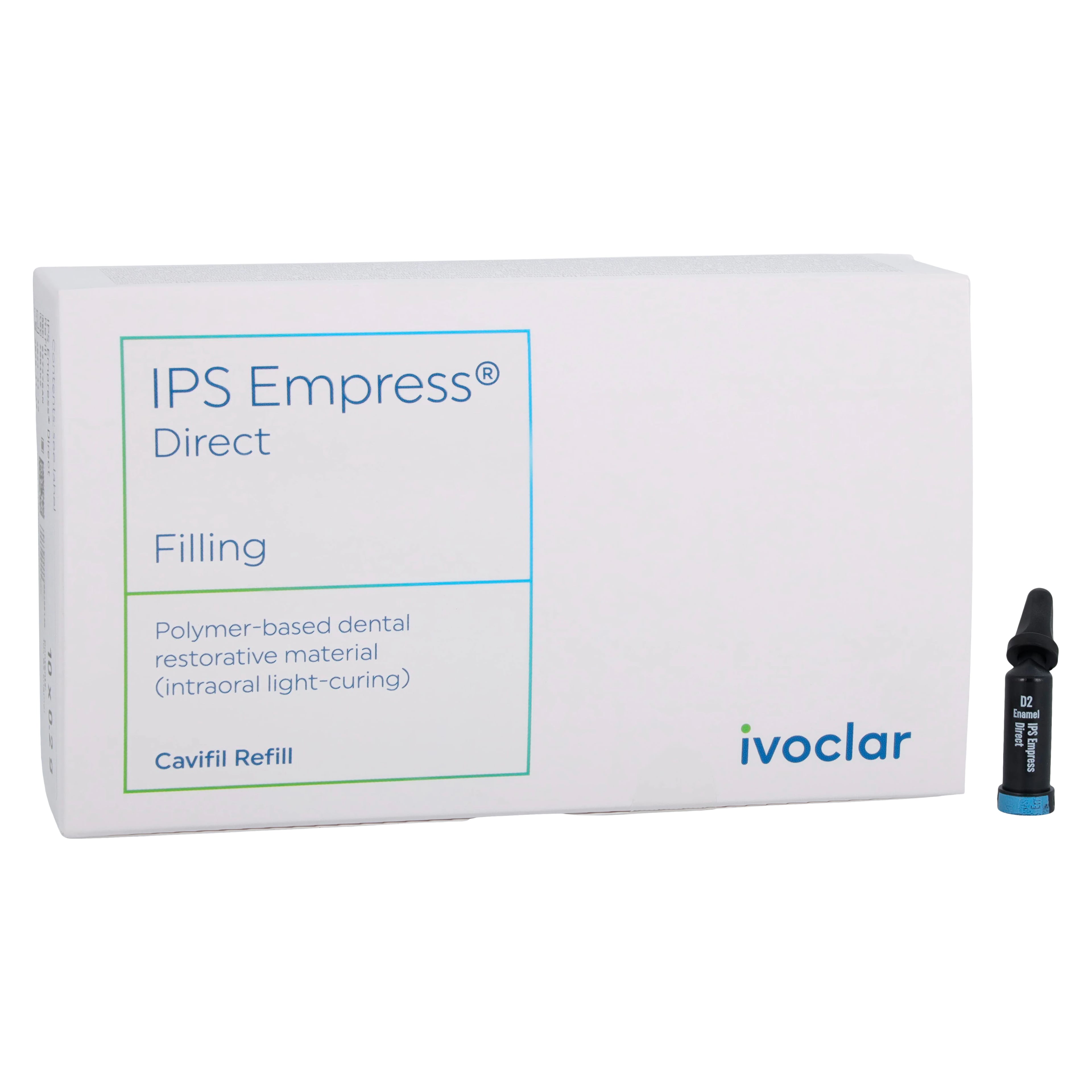 IPS Empress Direct Light-Curing Nanohybrid Composite, D2 Enamel, 0.2g Cavifil Refill, 10/Pkg, 627282AN