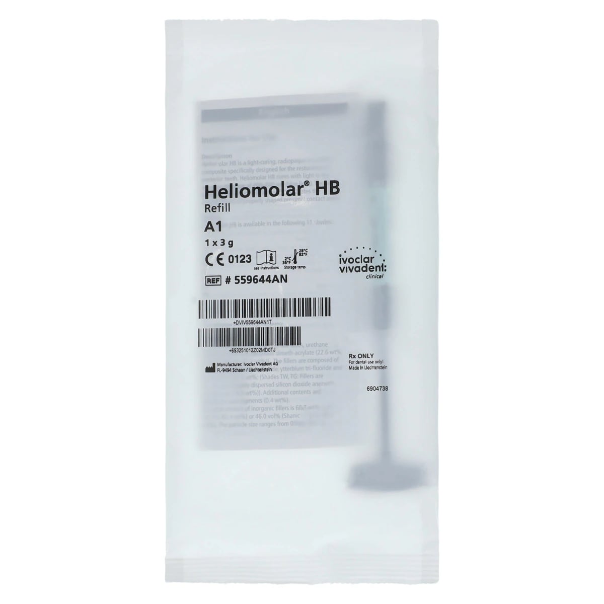 Heliomolar HB Posterior Composite Syringe Refill, Shade A1, 3g, 559644AN