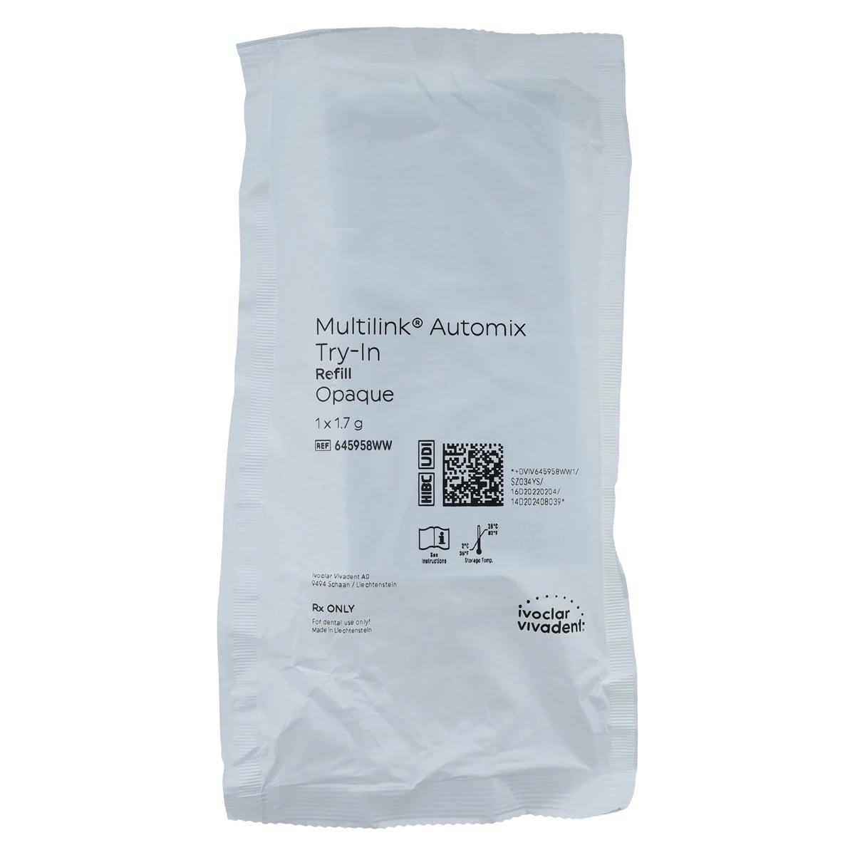 Multilink Automix NG Try-In Paste Syringe, 1.7 g, Opaque, 645958WW