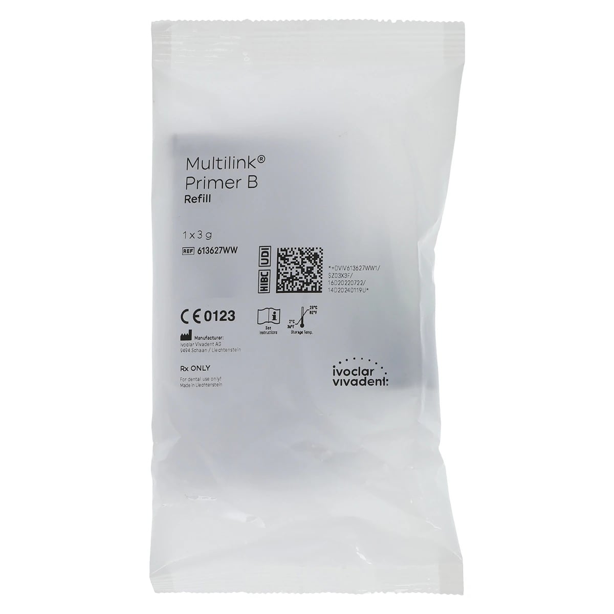 Ivoclar Vivadent Multilink Primer B Refill, 3 g Bottle, 613627WW
