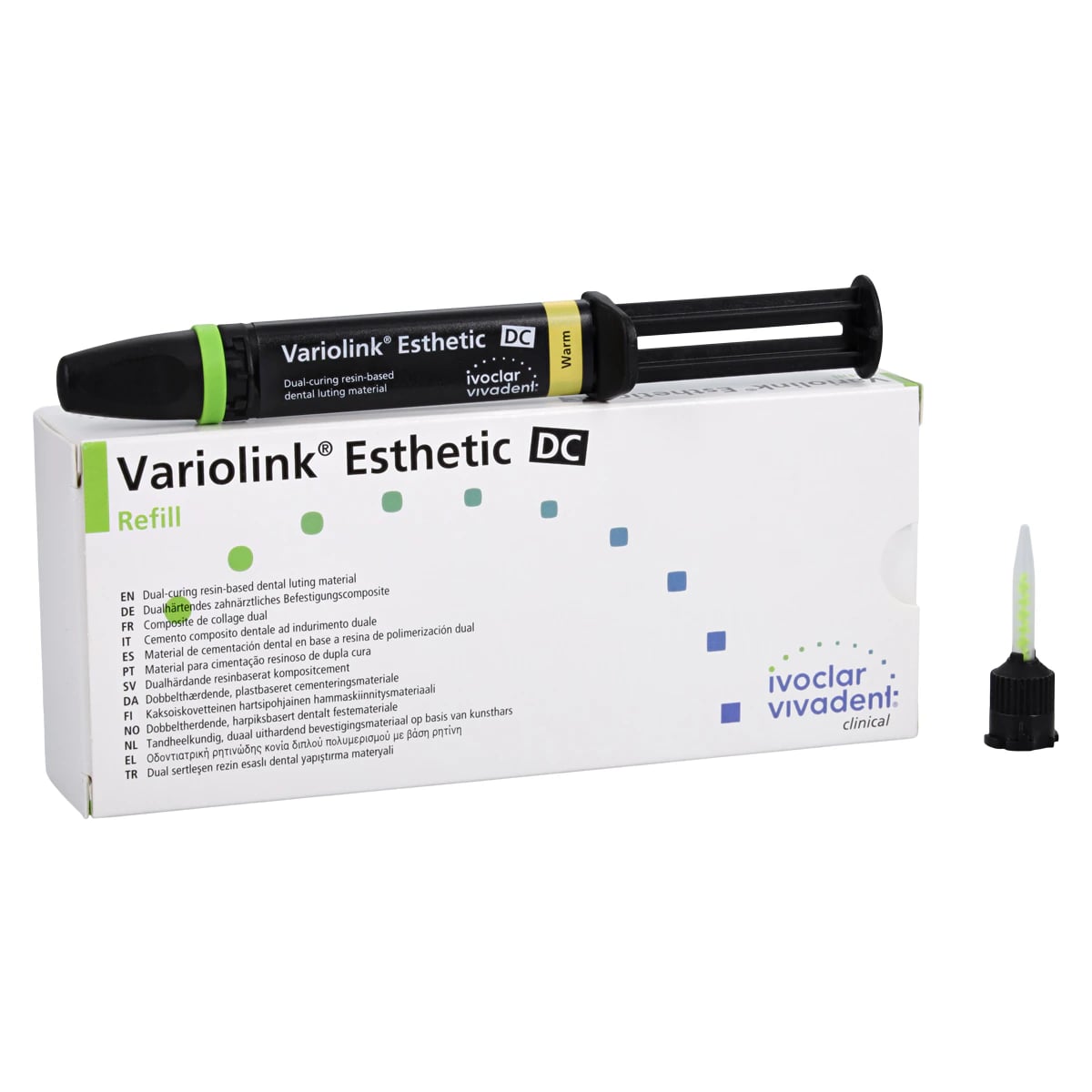 Variolink Esthetic DC Dual-Curing Luting Cement Refill, Warm Shade, 5g Automix Syringe, 666120WW