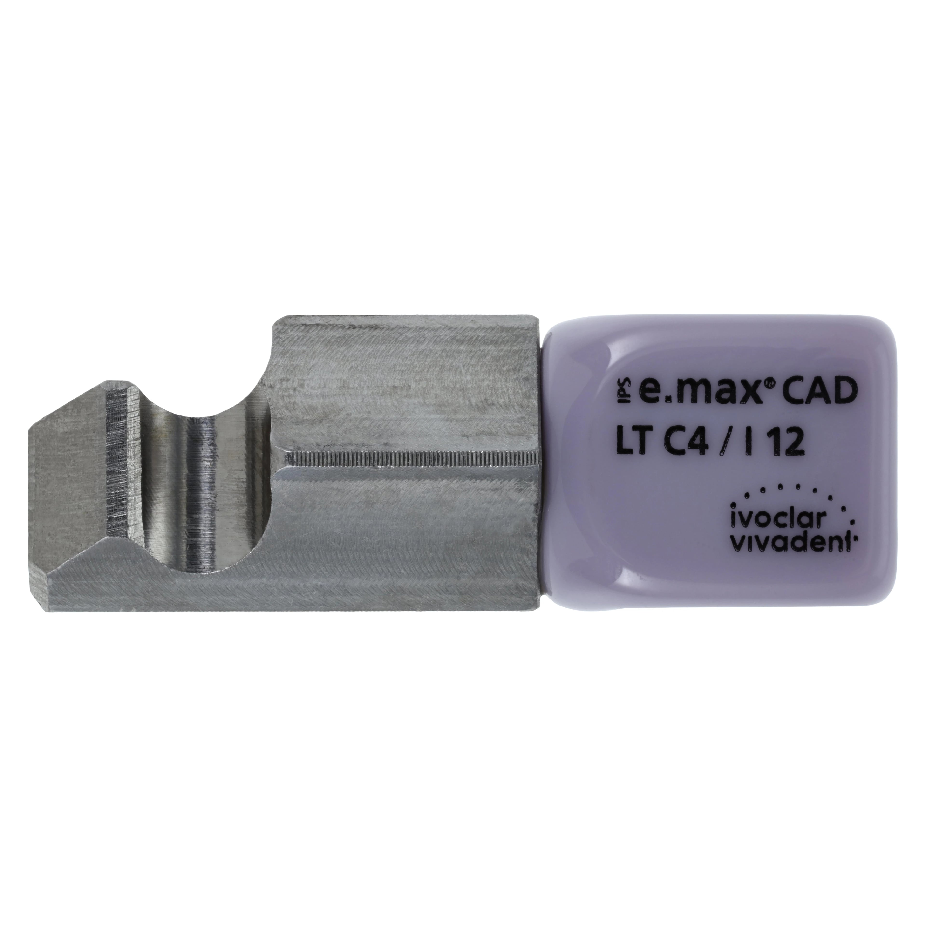 IPS e.max CAD PlanMill Blocks LT I12 Shade C4, Low Translucency, Lithium Disilicate, 5/Box