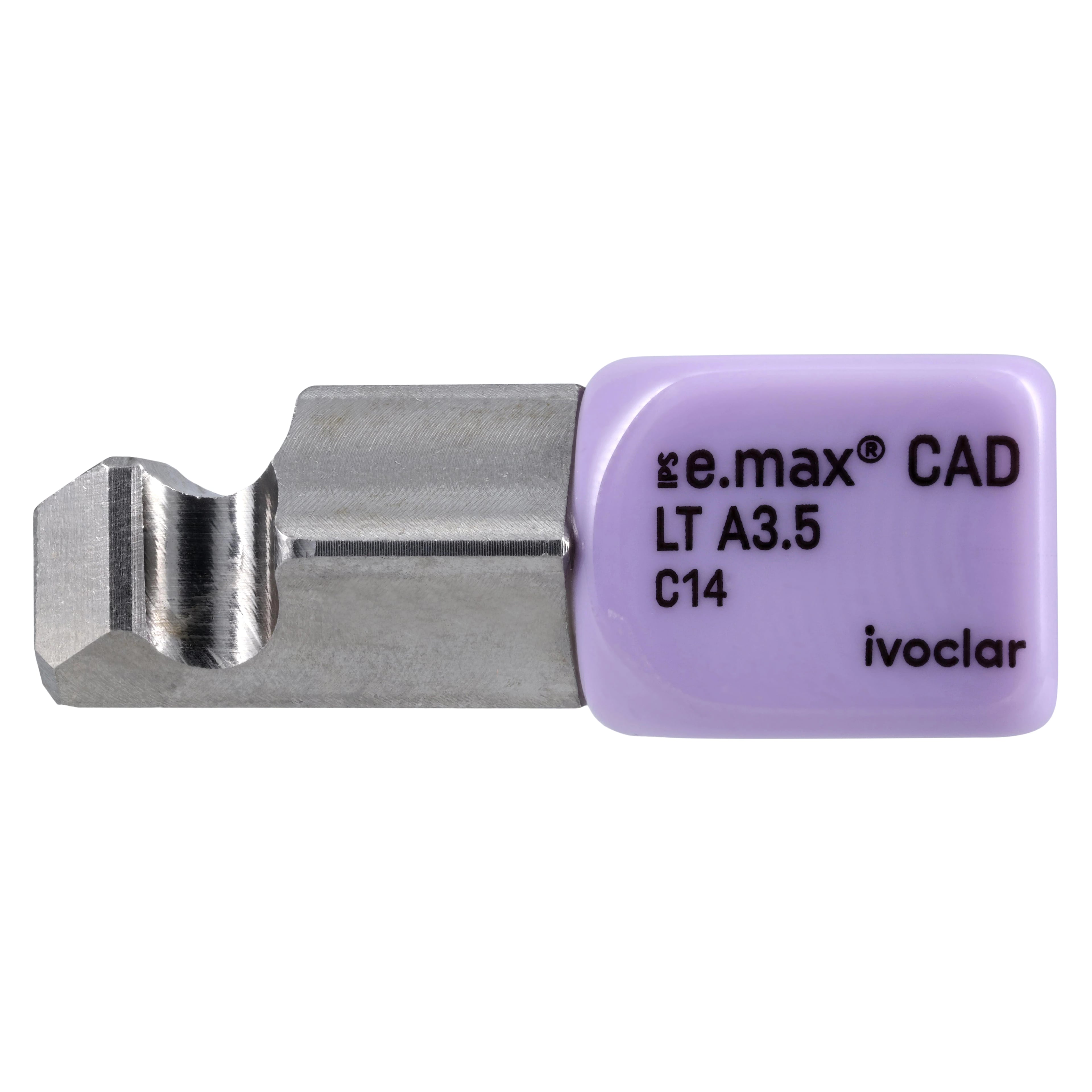 IPS e.max CAD LT Milling Blocks for PlanMill, Low Translucency, Shade A3.5, Size C14, 5/Box
