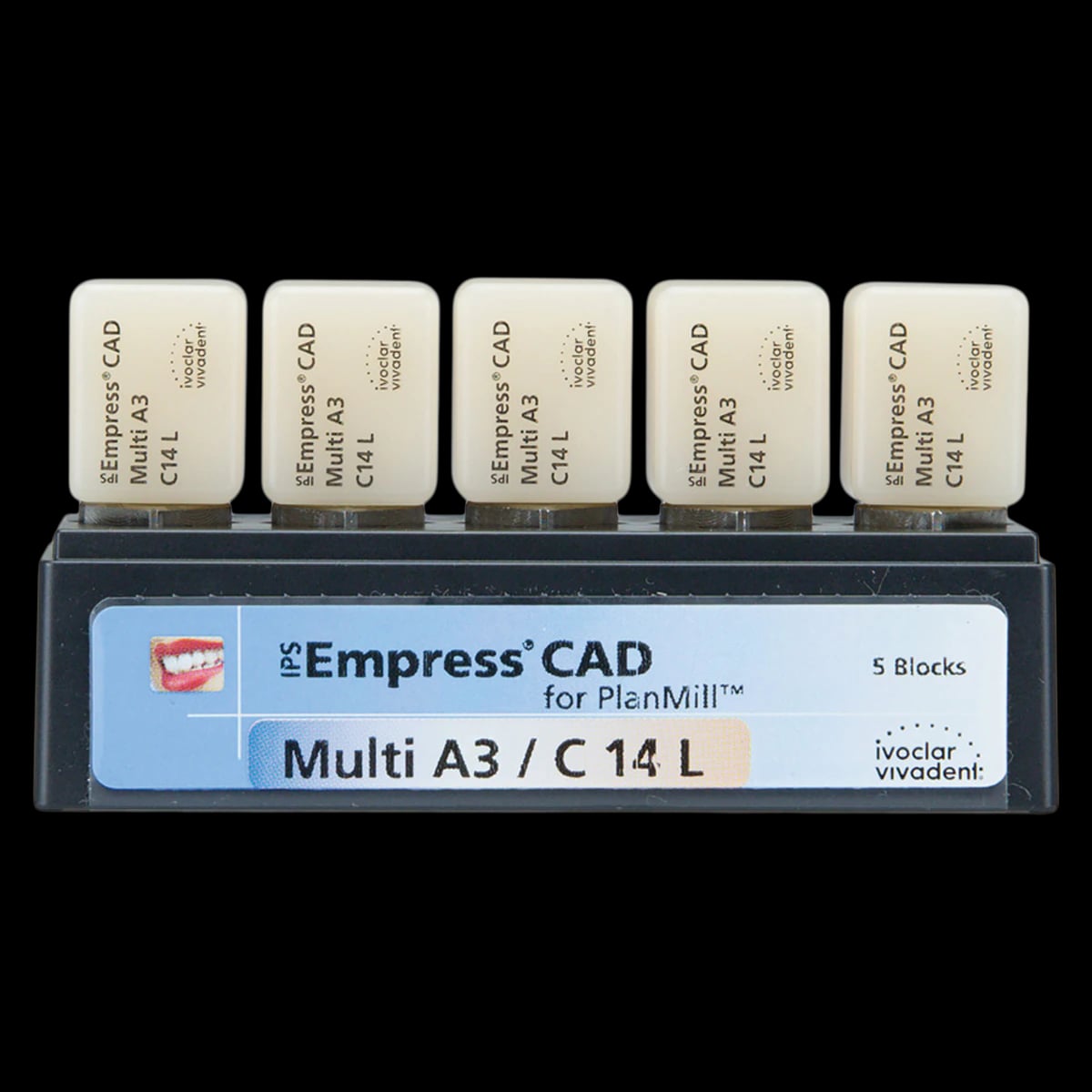 IPS Empress CAD Multi C14L Milling Blocks, Shade A3, for PlanMill, 5/Box