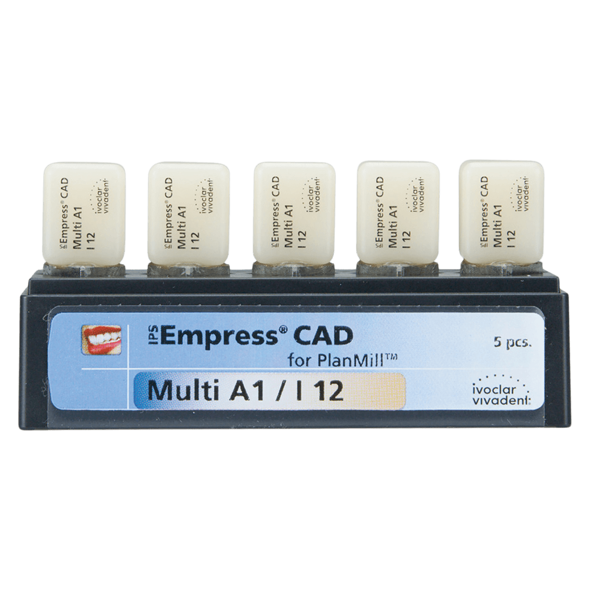 IPS Empress CAD Multi I12 Milling Blocks, Shade A1, for PlanMill, 5/Box