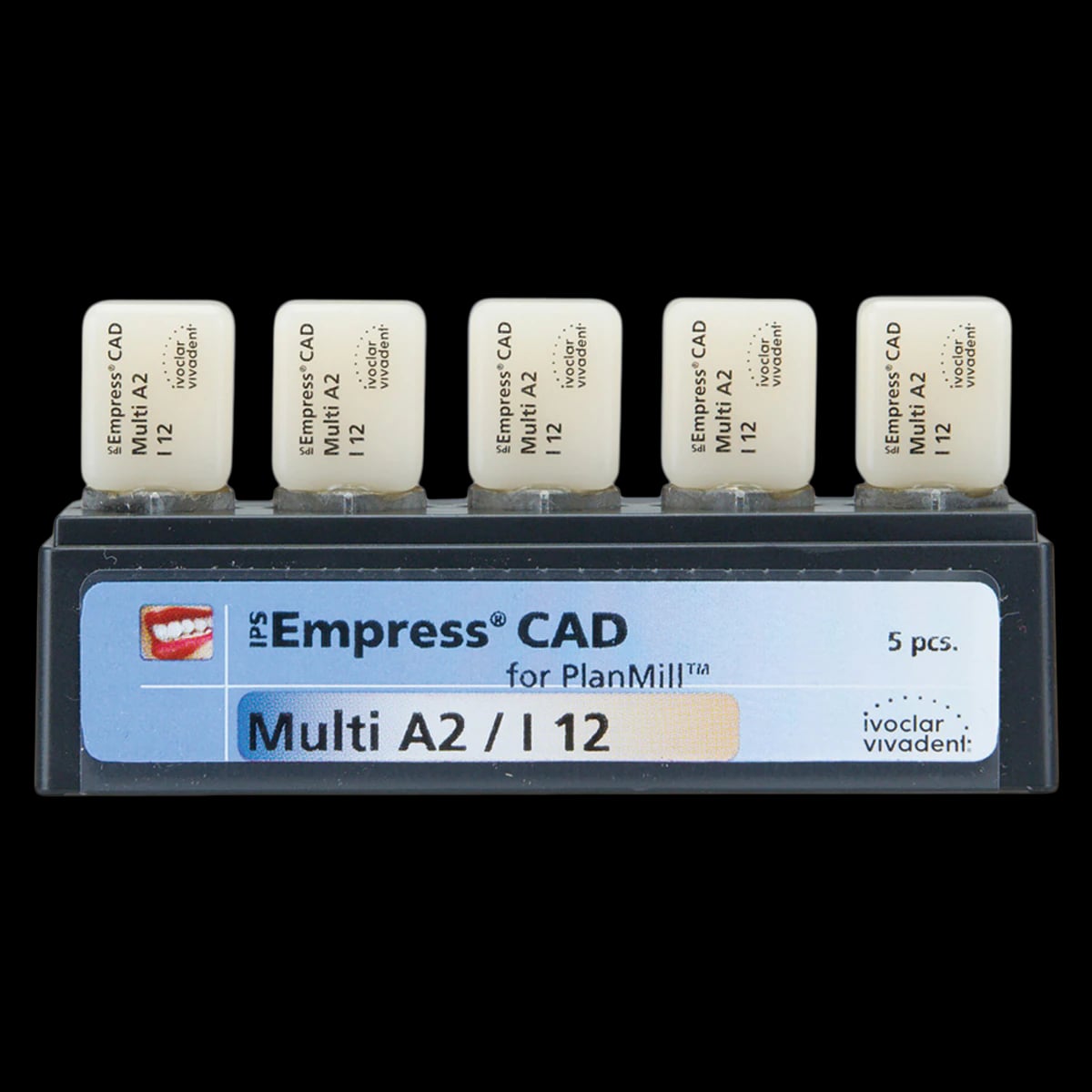 IPS Empress CAD Multi I12 Milling Blocks for PlanMill, Shade A2, 5/Box