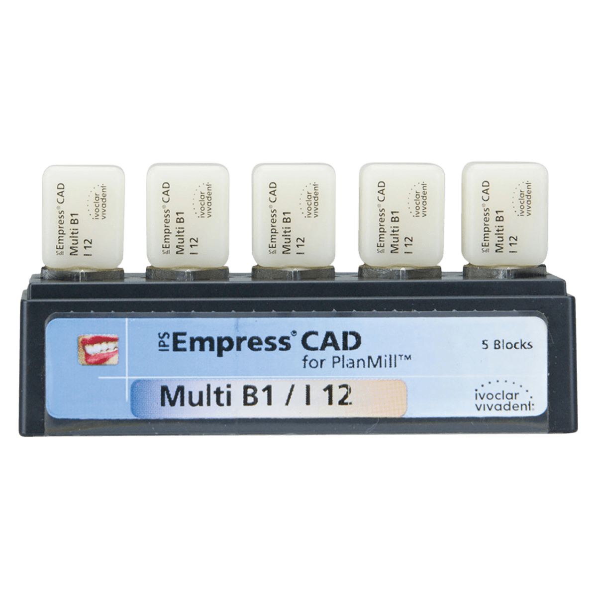 IPS Empress CAD Multi I12 Milling Blocks, Shade B1, for PlanMill, 5/Box