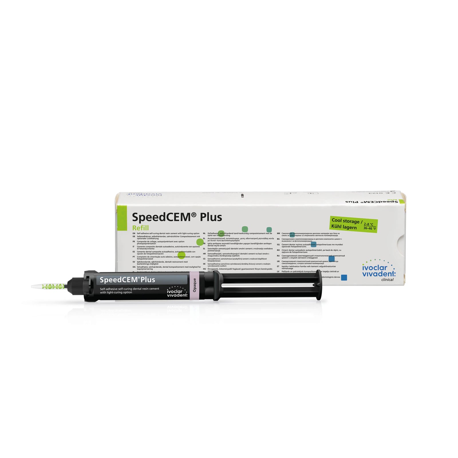 SpeedCEM Plus Self-Adhesive Resin Cement Refill, Opaque, 9g Syringe, 681711WW