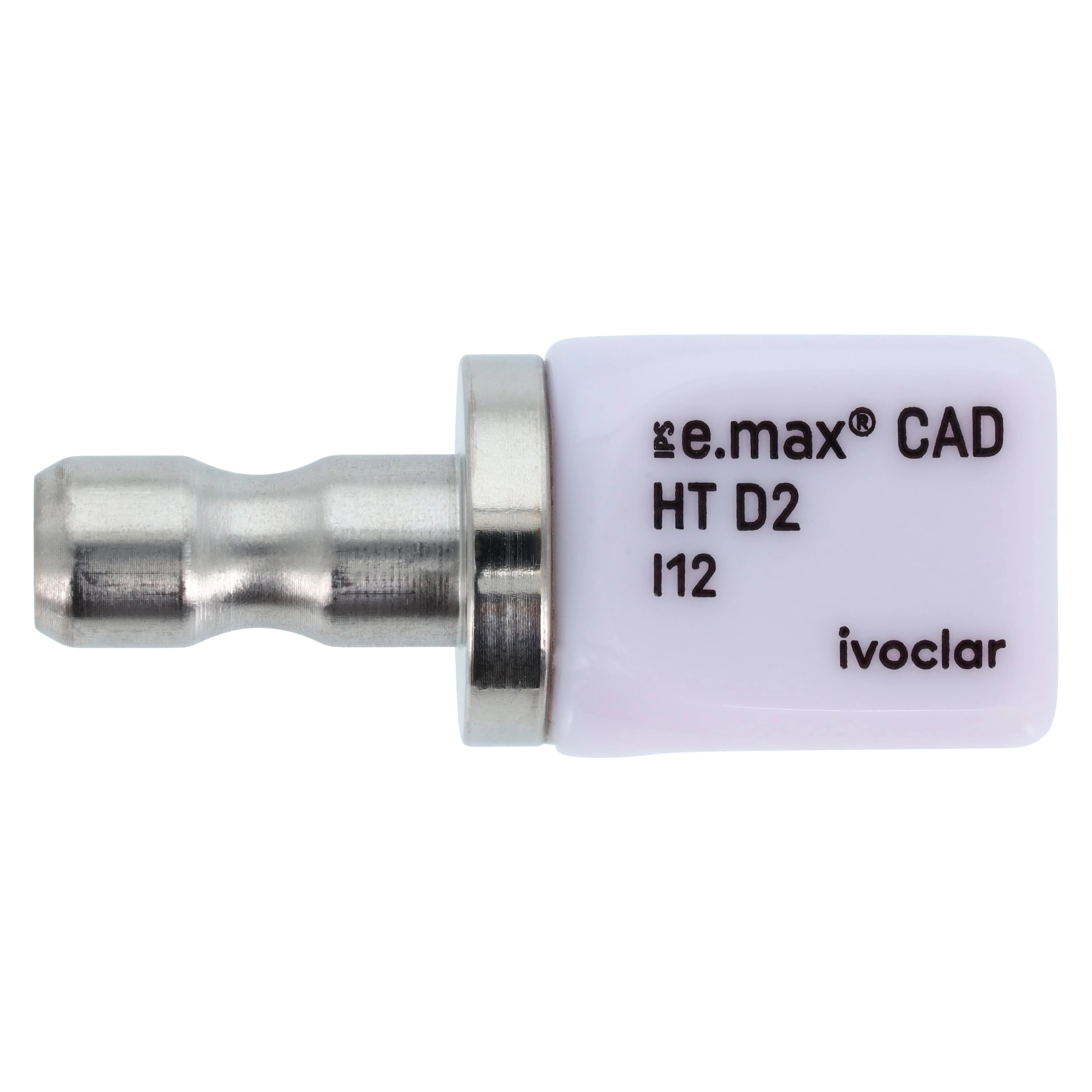 IPS e.max CAD CEREC/inLab HT I12 D2 Lithium Disilicate Milling Blocks, High Translucency, Shade D2, 5/Box