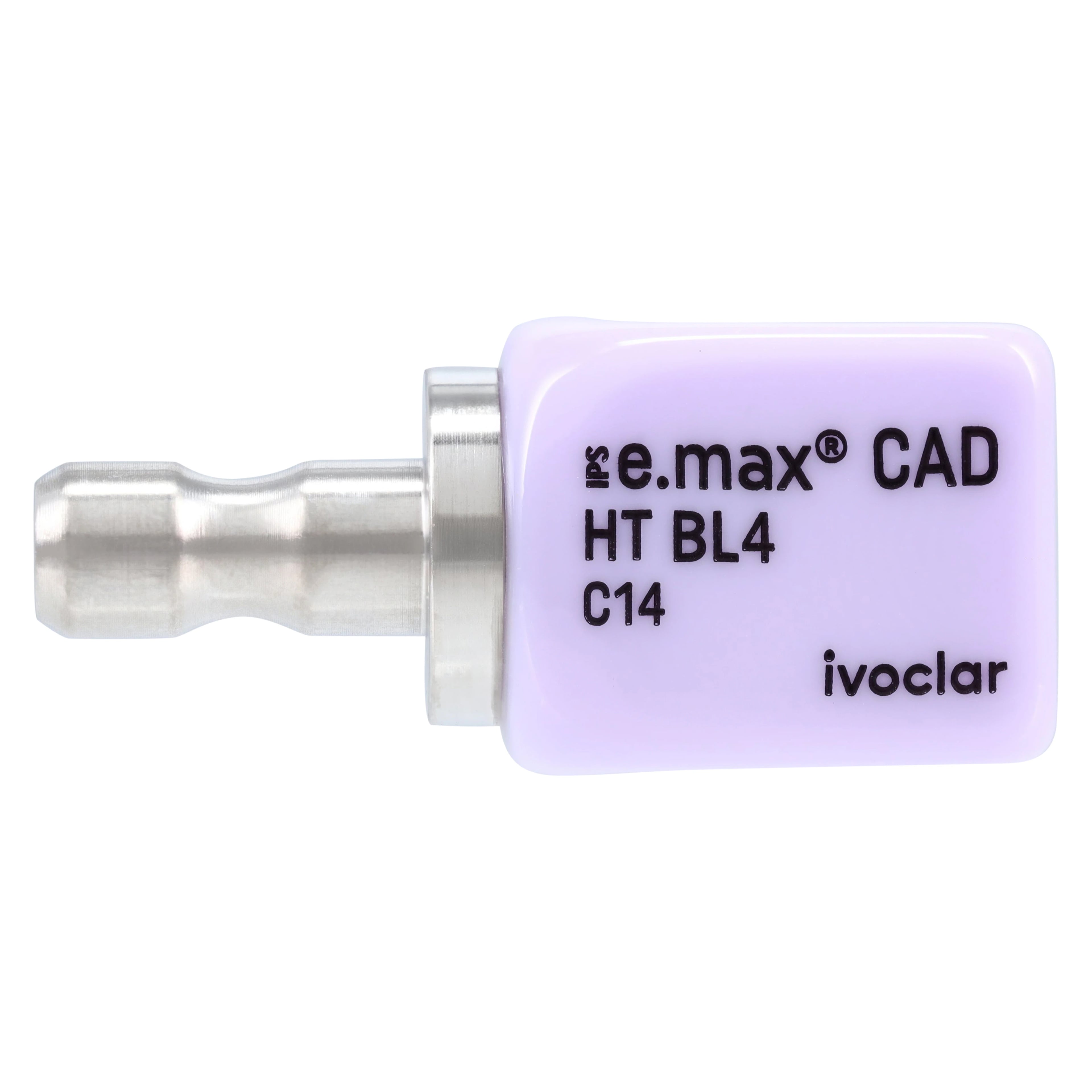IPS e.max CAD HT Lithium Disilicate Milling Blocks, Shade BL4, Size C14, for CEREC/inLab, 5/Box