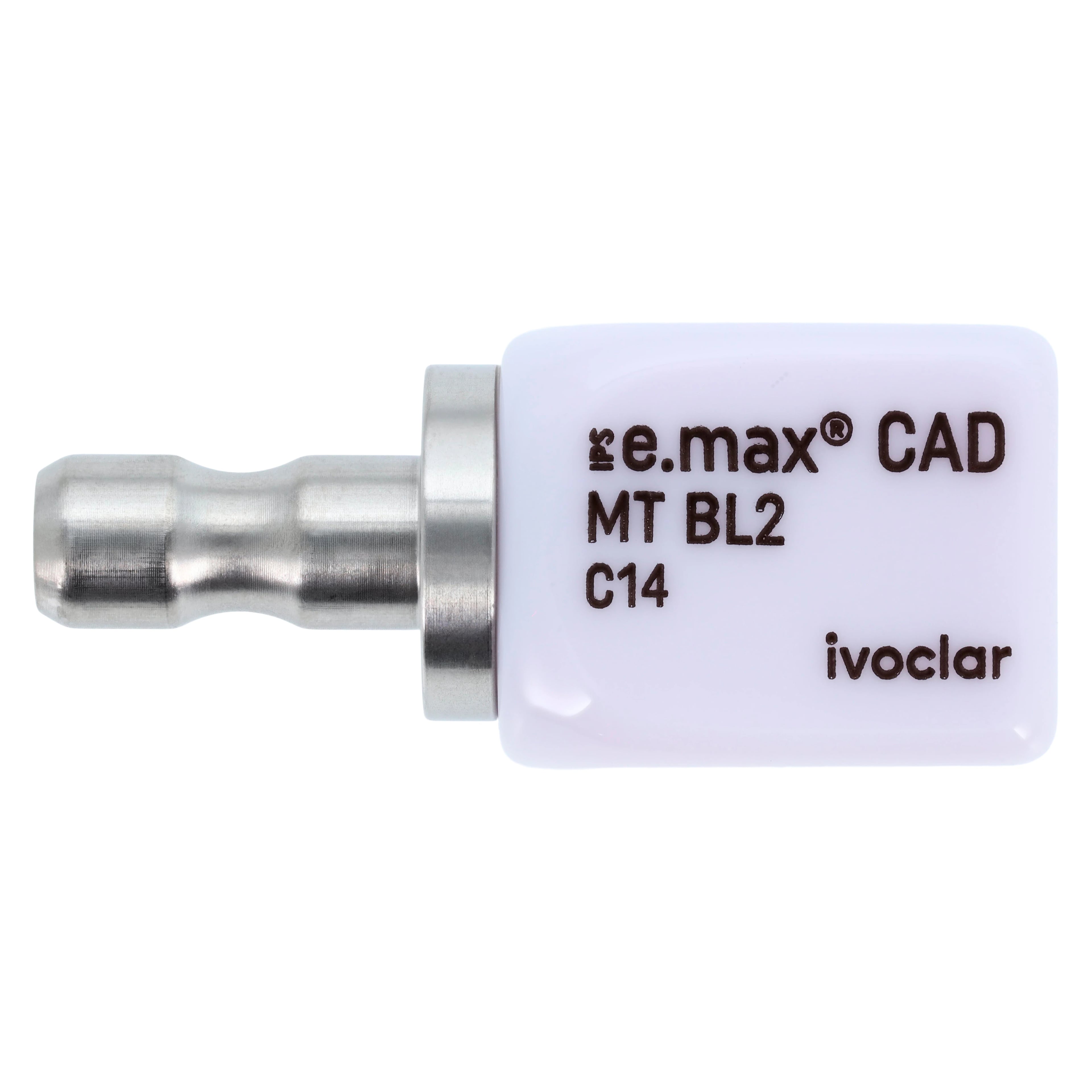 IPS e.max CAD MT (Medium Translucency) Lithium Disilicate Milling Blocks, Shade BL2, Size C14, 5/Box
