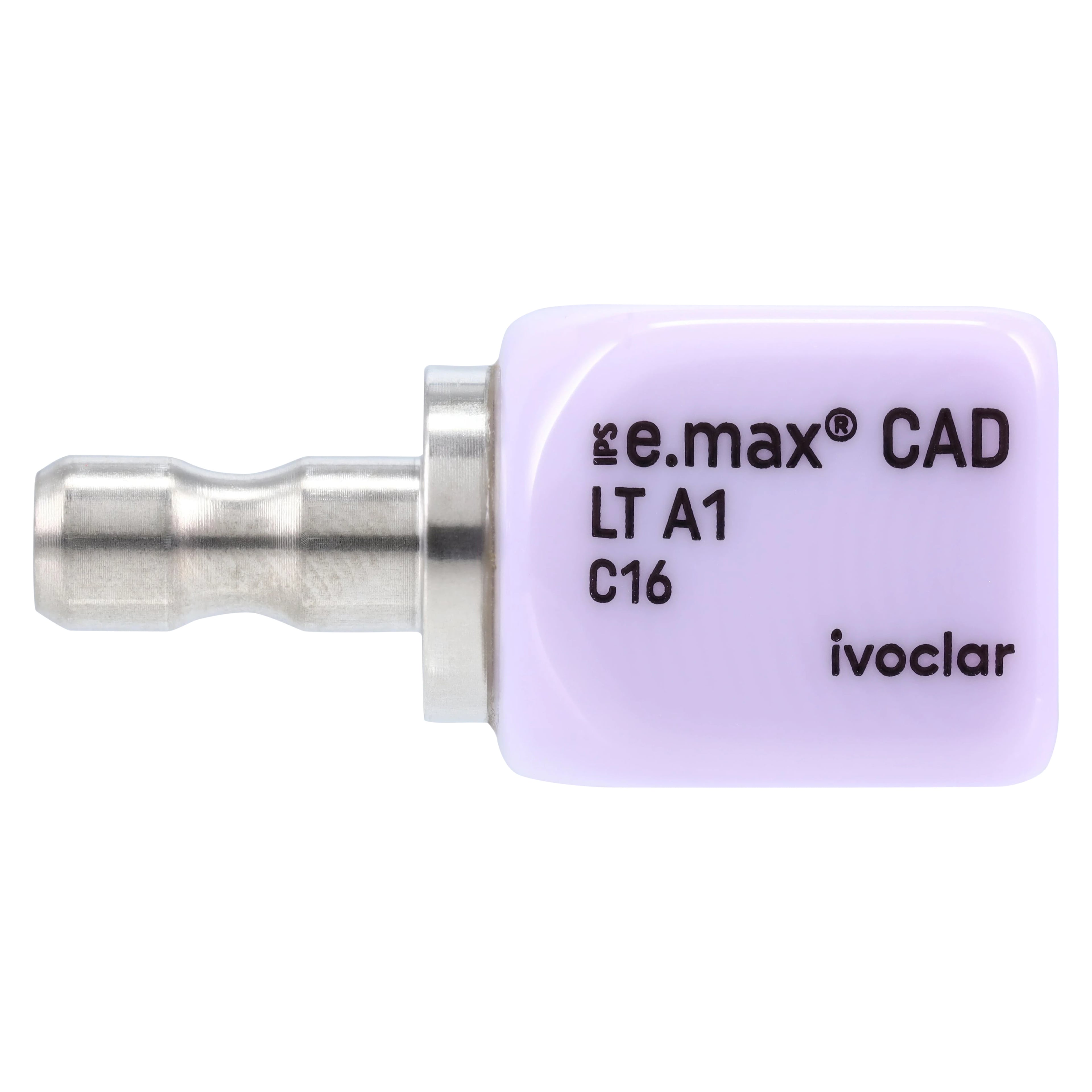 IPS e.max CAD LT (Low Translucency) Lithium Disilicate Milling Block, Size C16, Shade A1, for CEREC/inLab, 5/Box