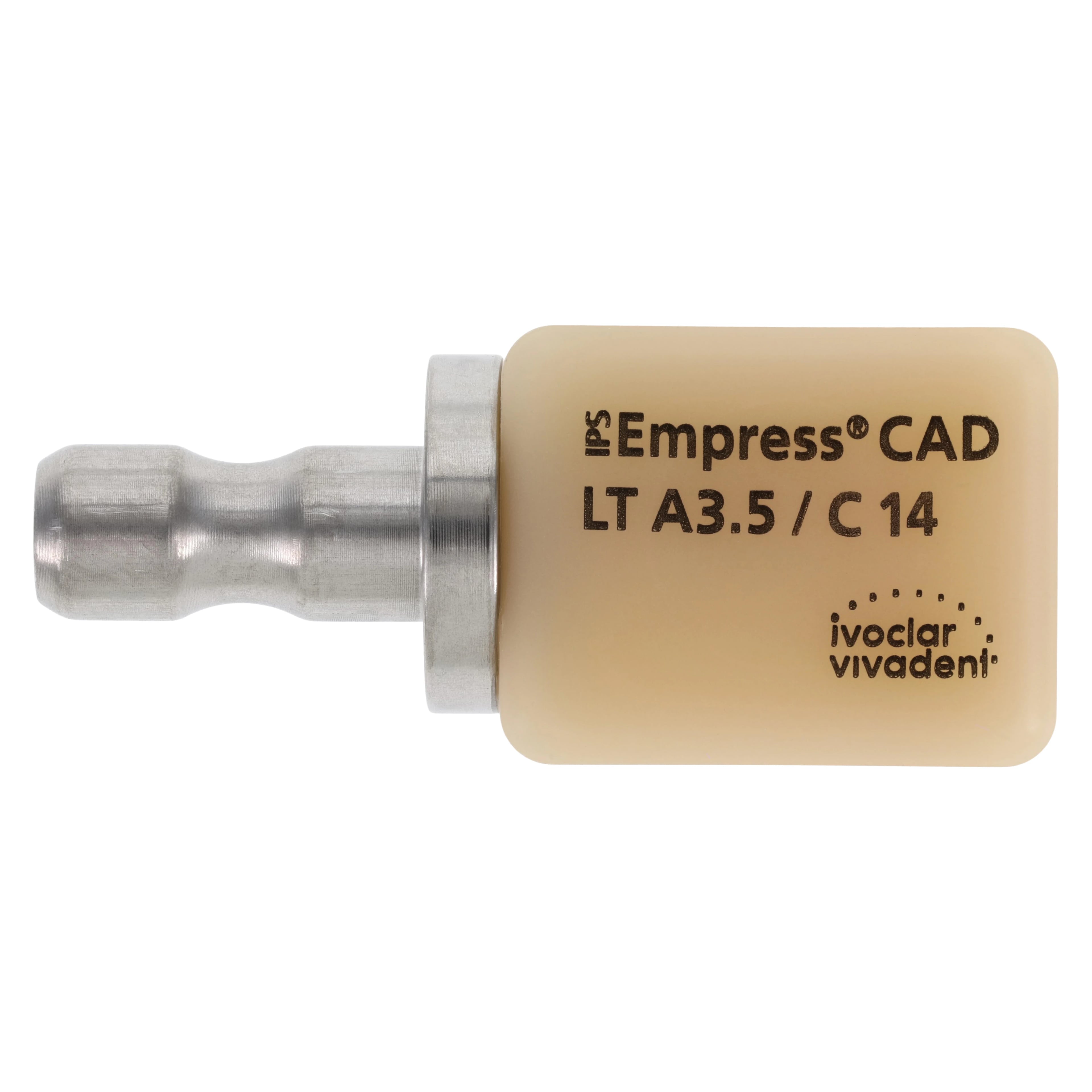 IPS Empress CAD LT (Low Translucency) Leucite-Reinforced Glass-Ceramic Milling Blocks, Shade A3.5, Size C14, 5/Box