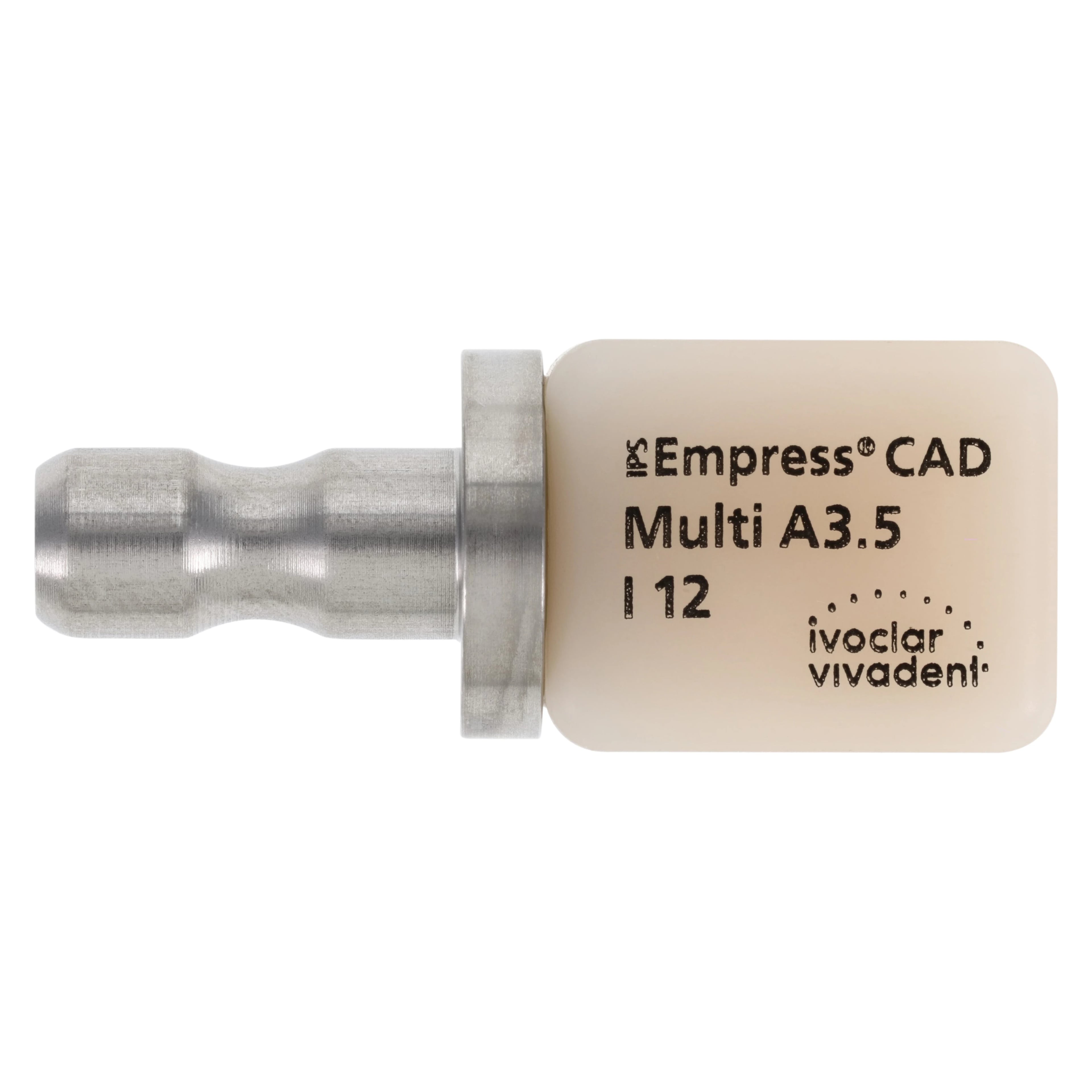 IPS Empress CAD Multi CEREC/inLab Milling Blocks, Leucite-Reinforced Glass-Ceramic, Shade A3.5, Size I12, 5/Box