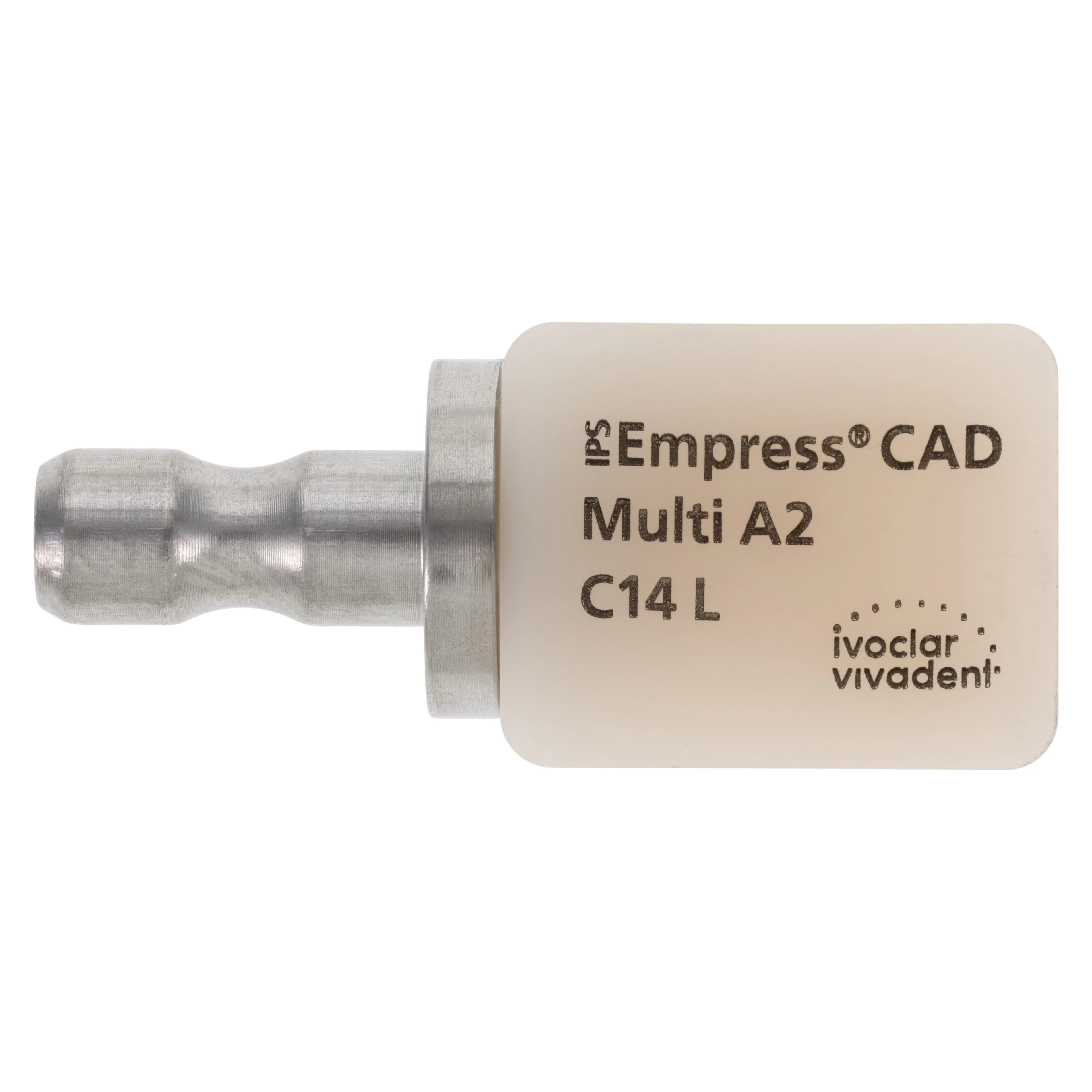 IPS Empress CAD Multi Leucite Glass-Ceramic Milling Blocks, Shade A2, Size C14L, for CEREC/inLab, 5/Box