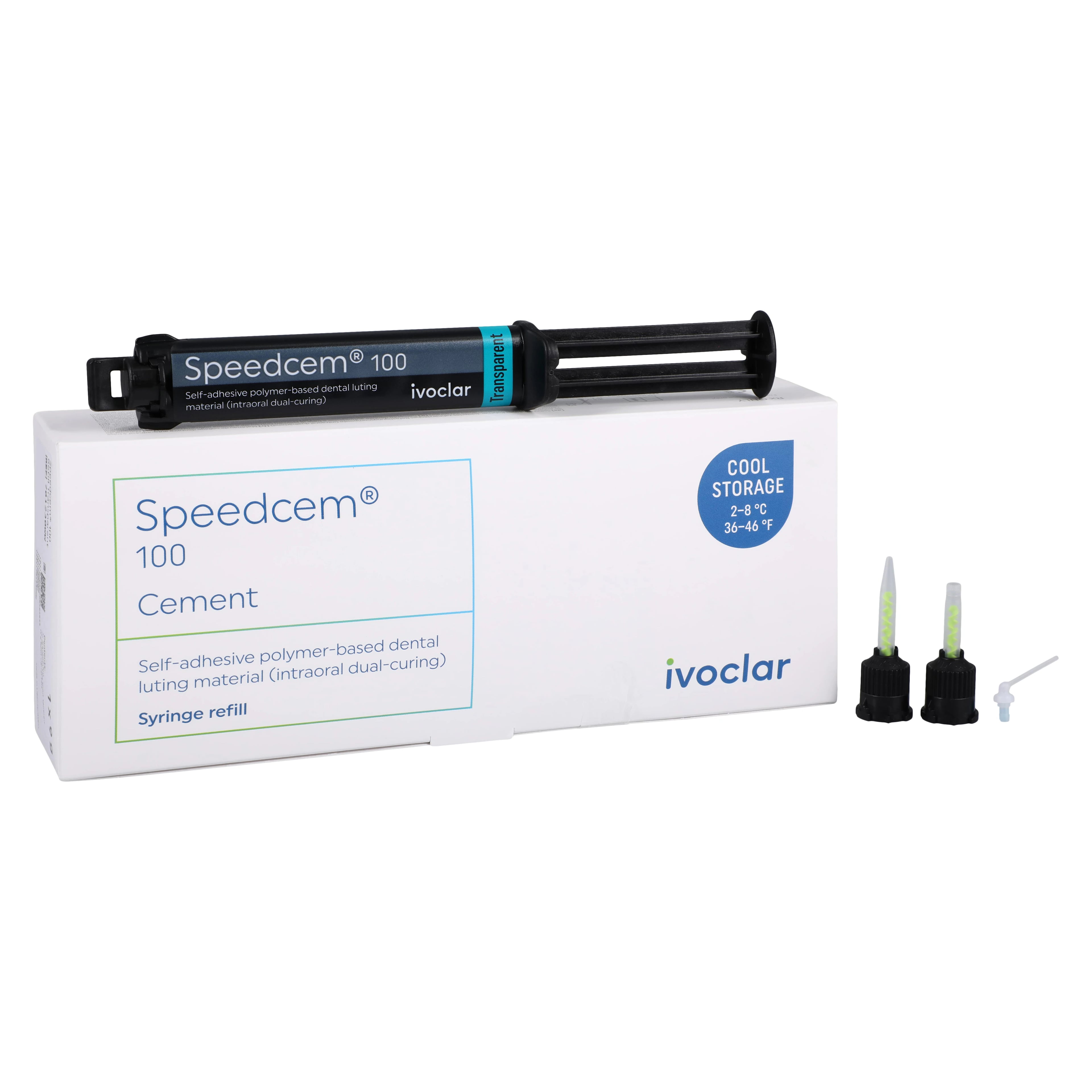 SpeedCEM Plus 100 Self-Adhesive Resin Cement Syringe Refill, Transparent, 9g, 701230WW