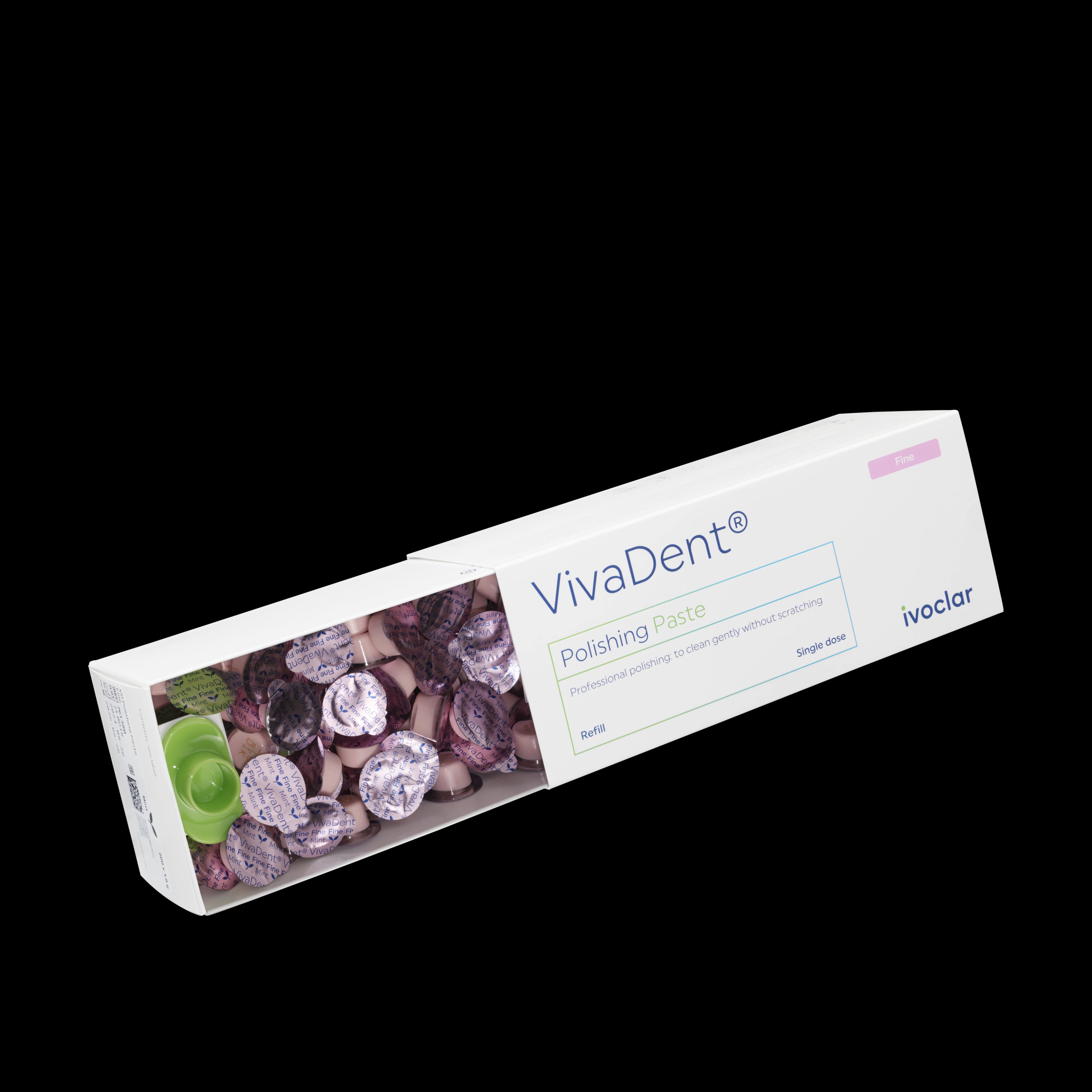 VivaDent Polishing Paste Fine, Bubble Gum, Single Dose Cups, 1.8 g, 200/Box, 760116