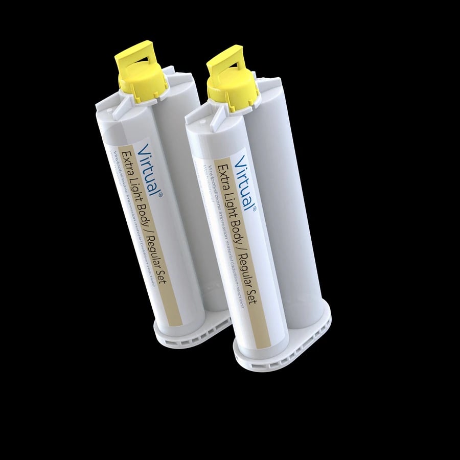 Ivoclar Vivadent Virtual Impression Material, Regular Set, Extra Light Body, 50 ml Cartridge Refill, 2/Pk, 768519