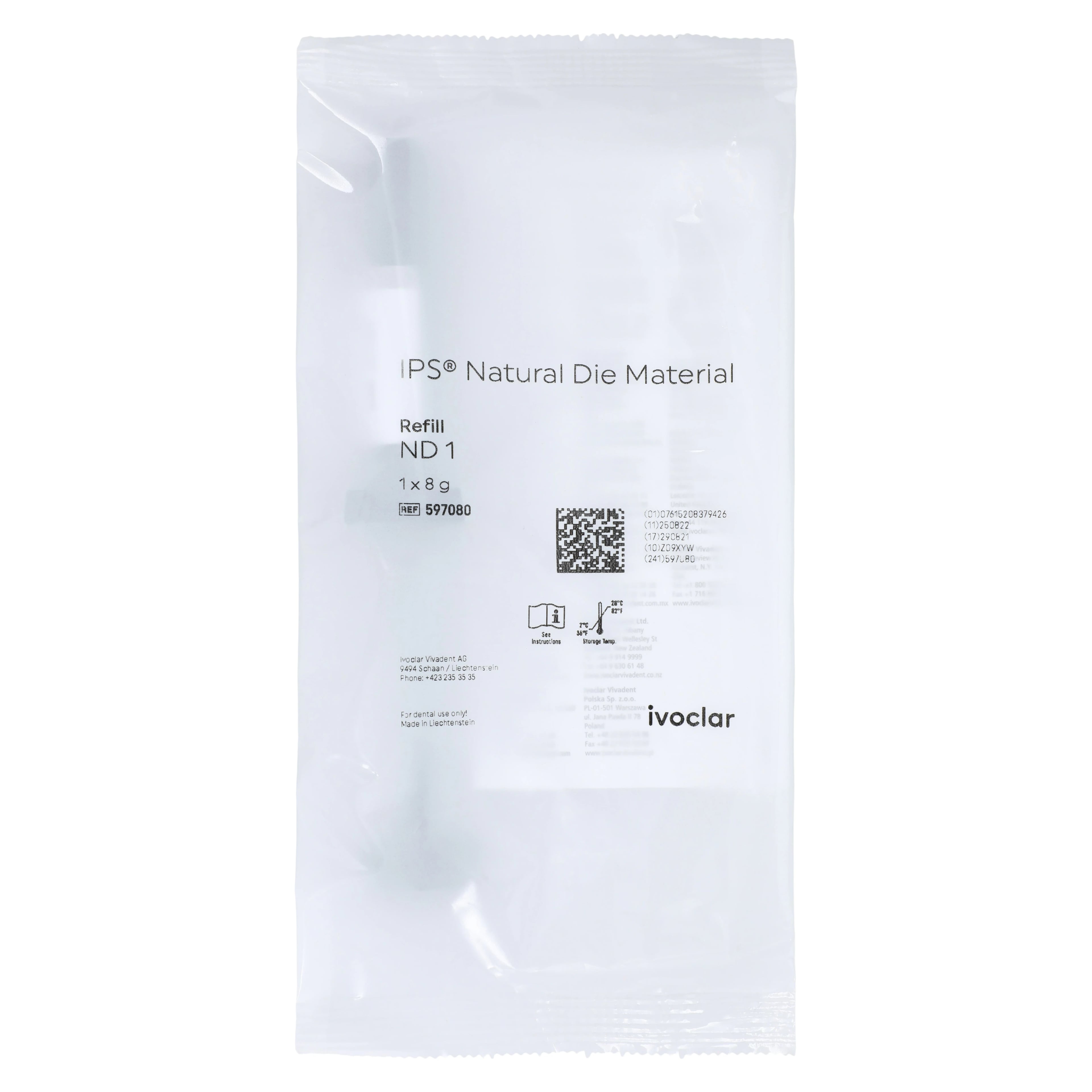 IPS® Natural Die Material 8g Syringe Shade ND1, Each, Ivoclar Vivadent