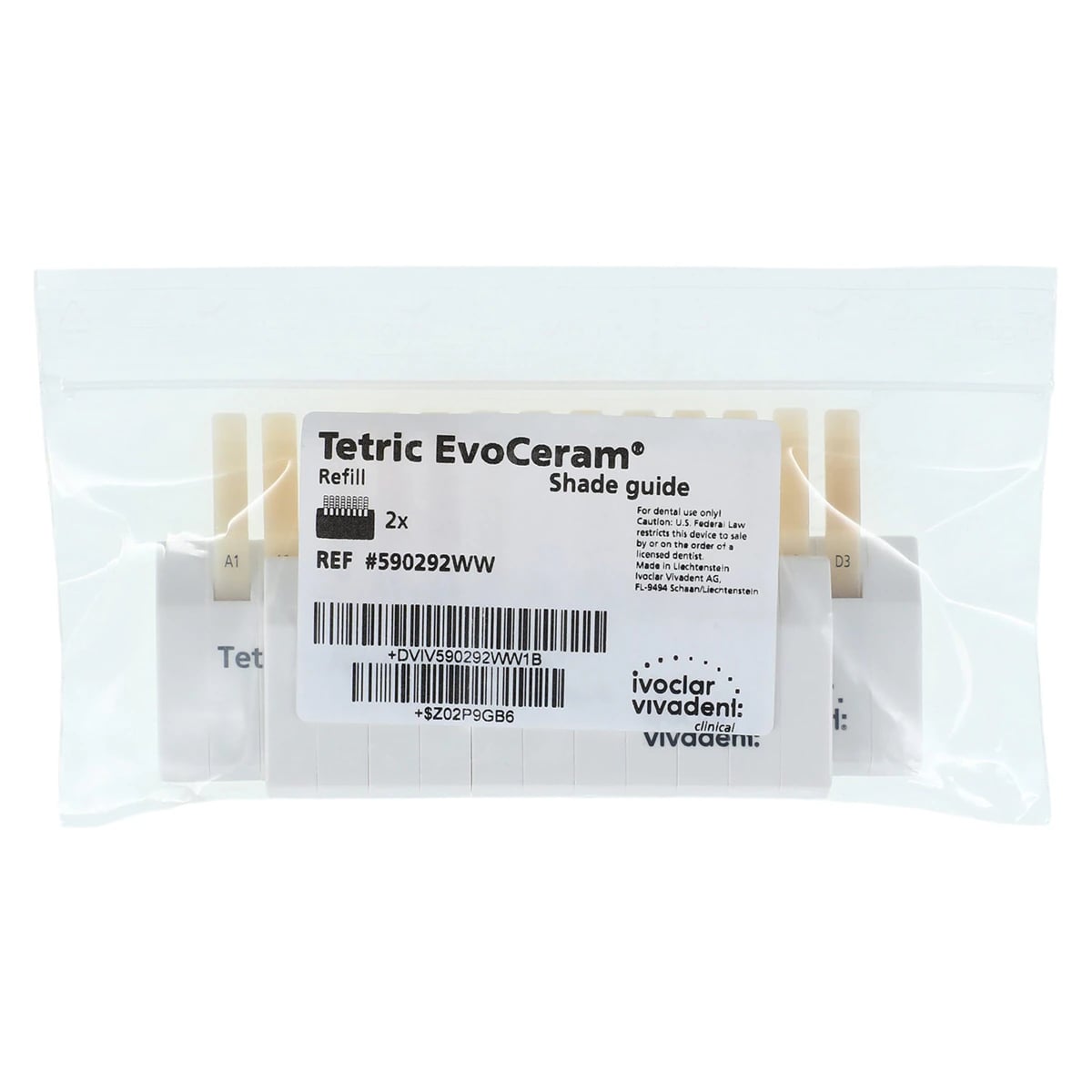 Tetric EvoCeram Shade Guide, 22 Shades, 590292WW