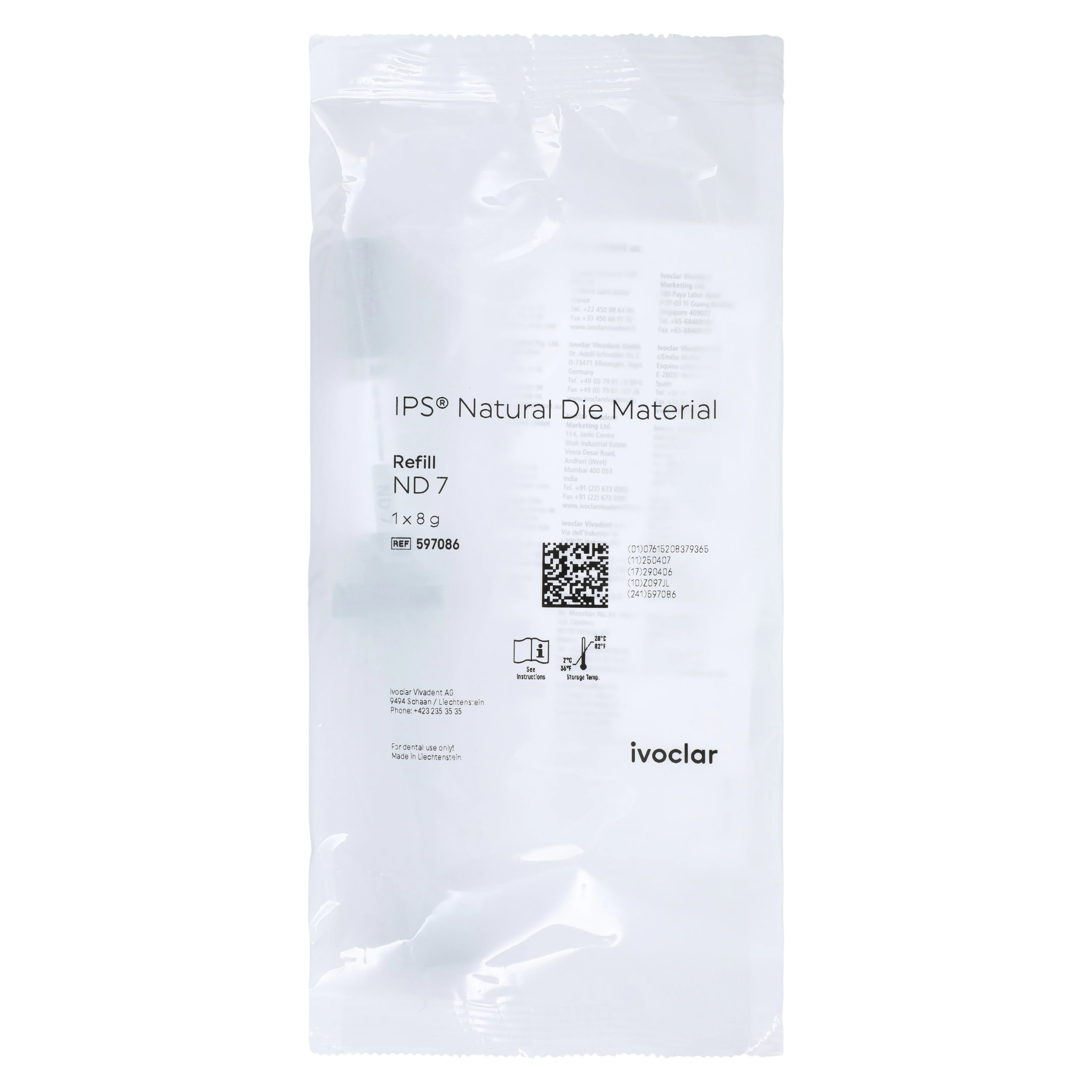 IPS® Natural Die Material 8g Syringe Shade ND7, Each, Ivoclar Vivadent
