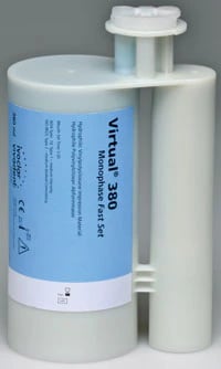 Virtual 380 VPS Impression Material, Heavy Body, Fast Set, Refill (2 x 380 ml Cartridges), 594839AN